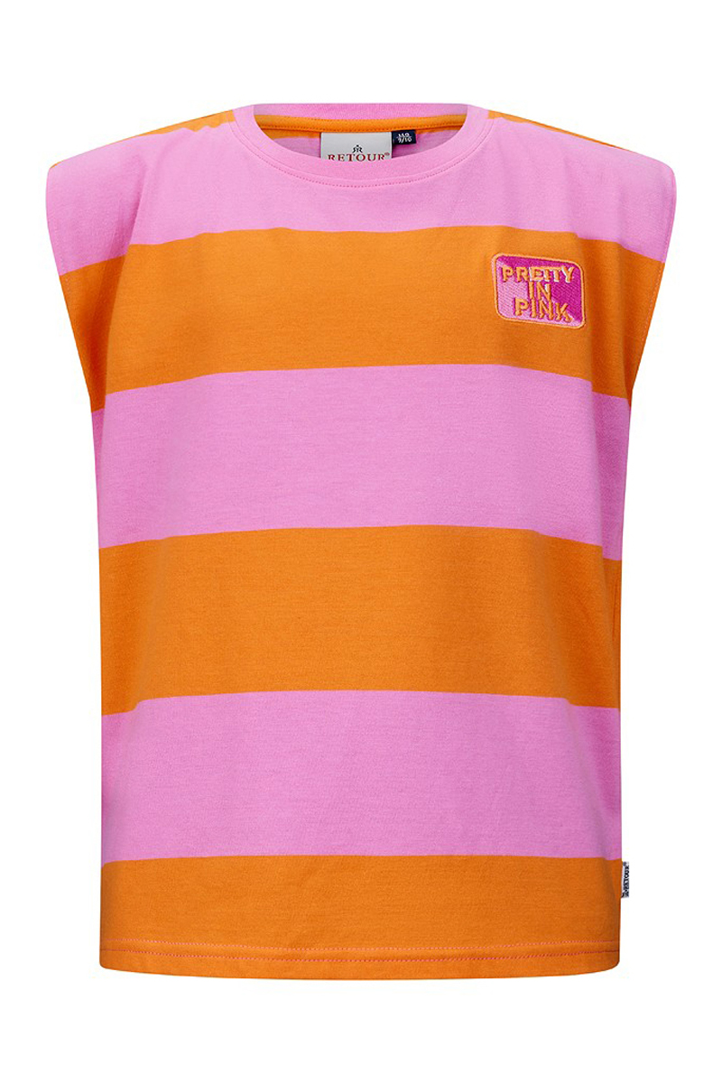 Meisjes t-shirt korte mouw oranje