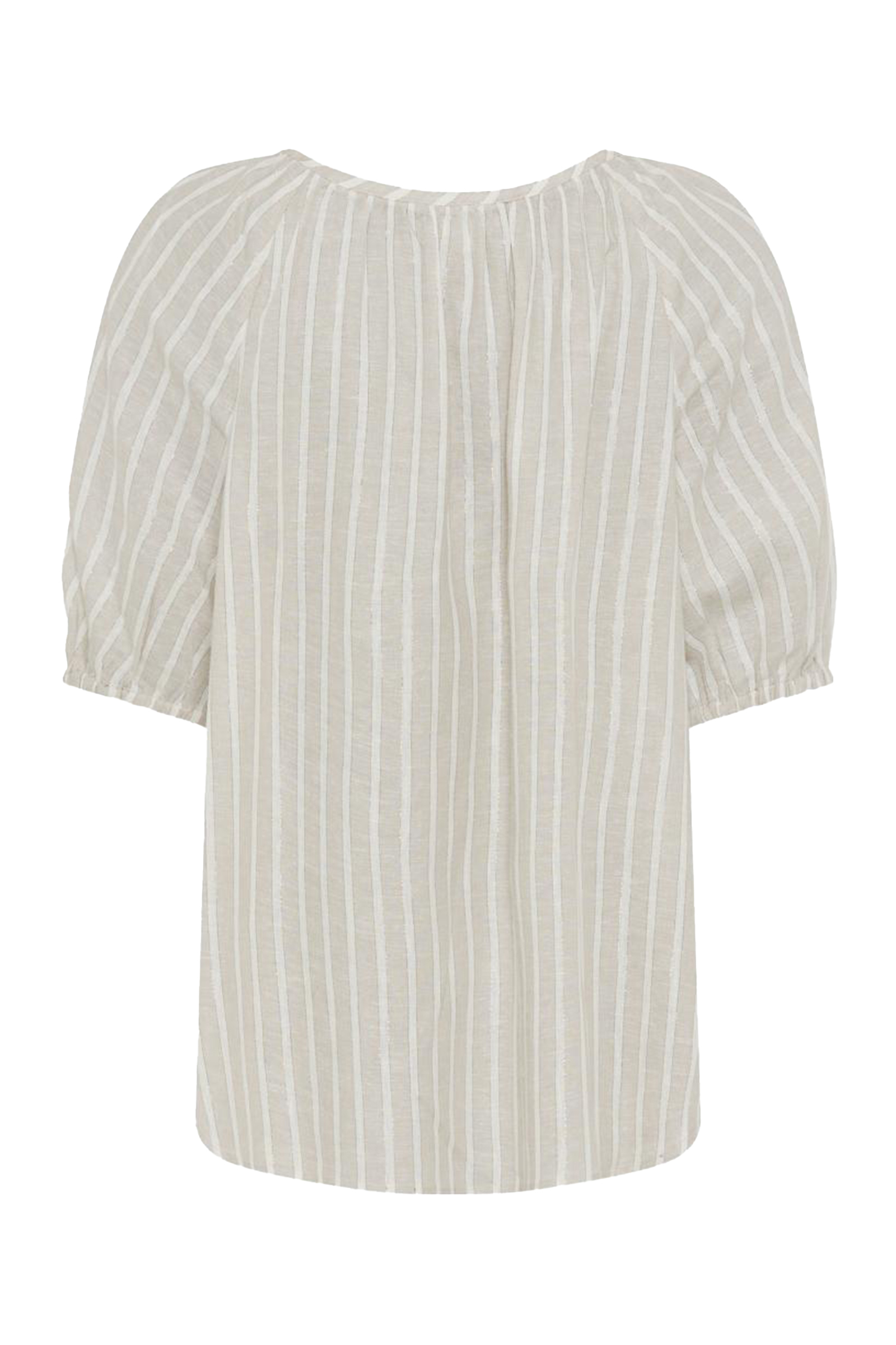 Dames blouse korte mouw bruin