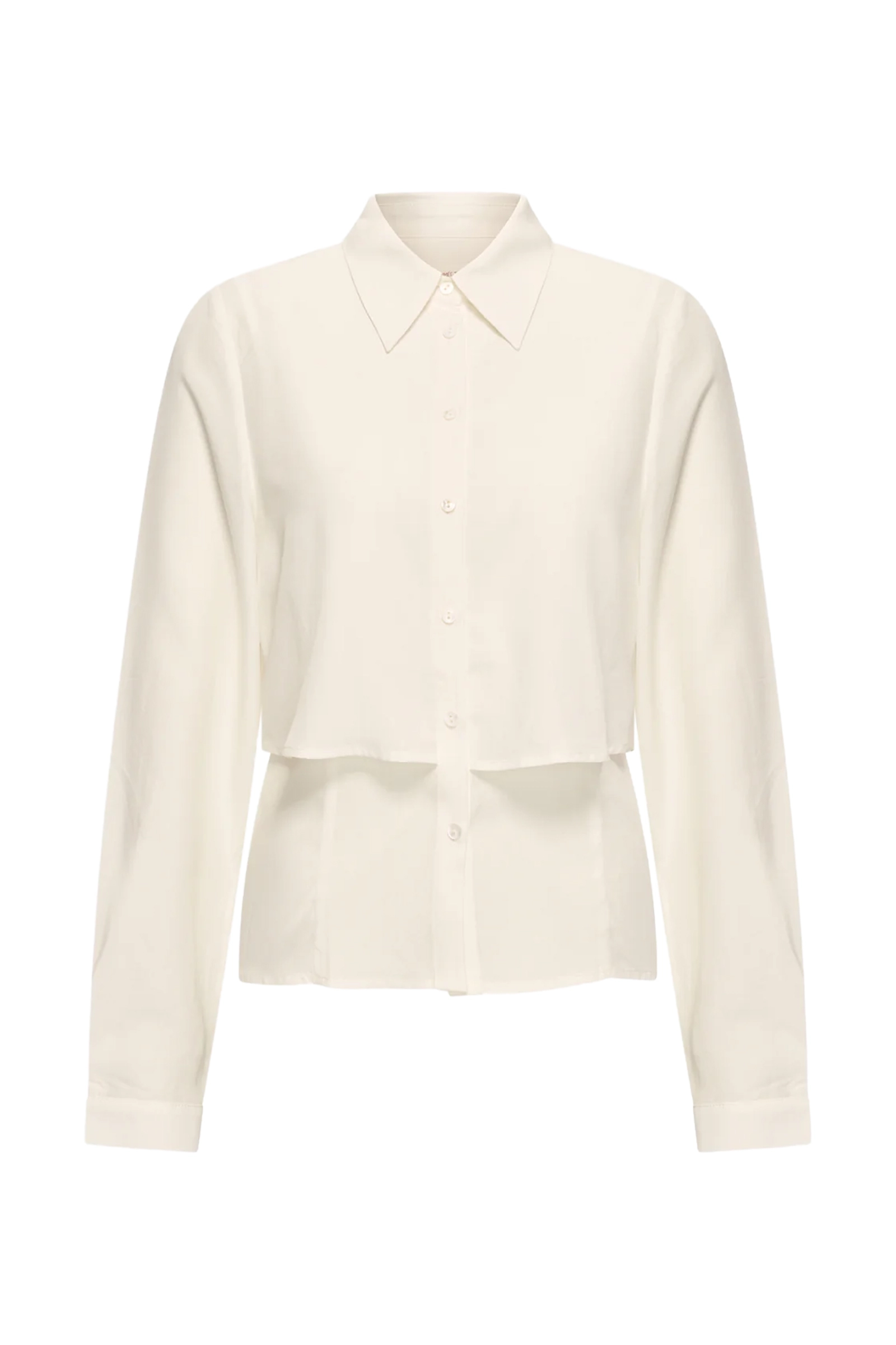 Dames blouse lange mouw wit