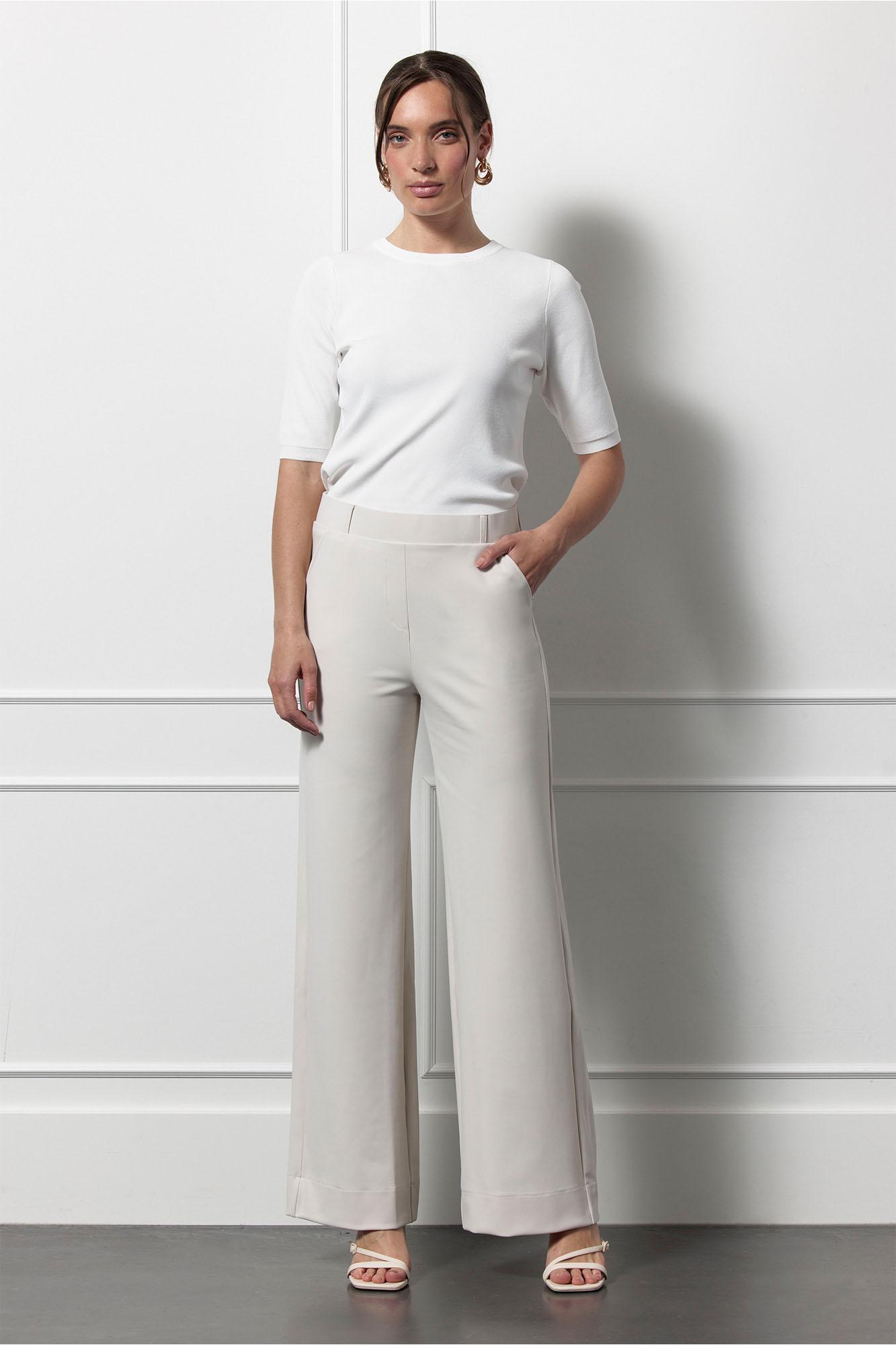Studio Anneloes Lana ssl solid pullover Ecru-1 3