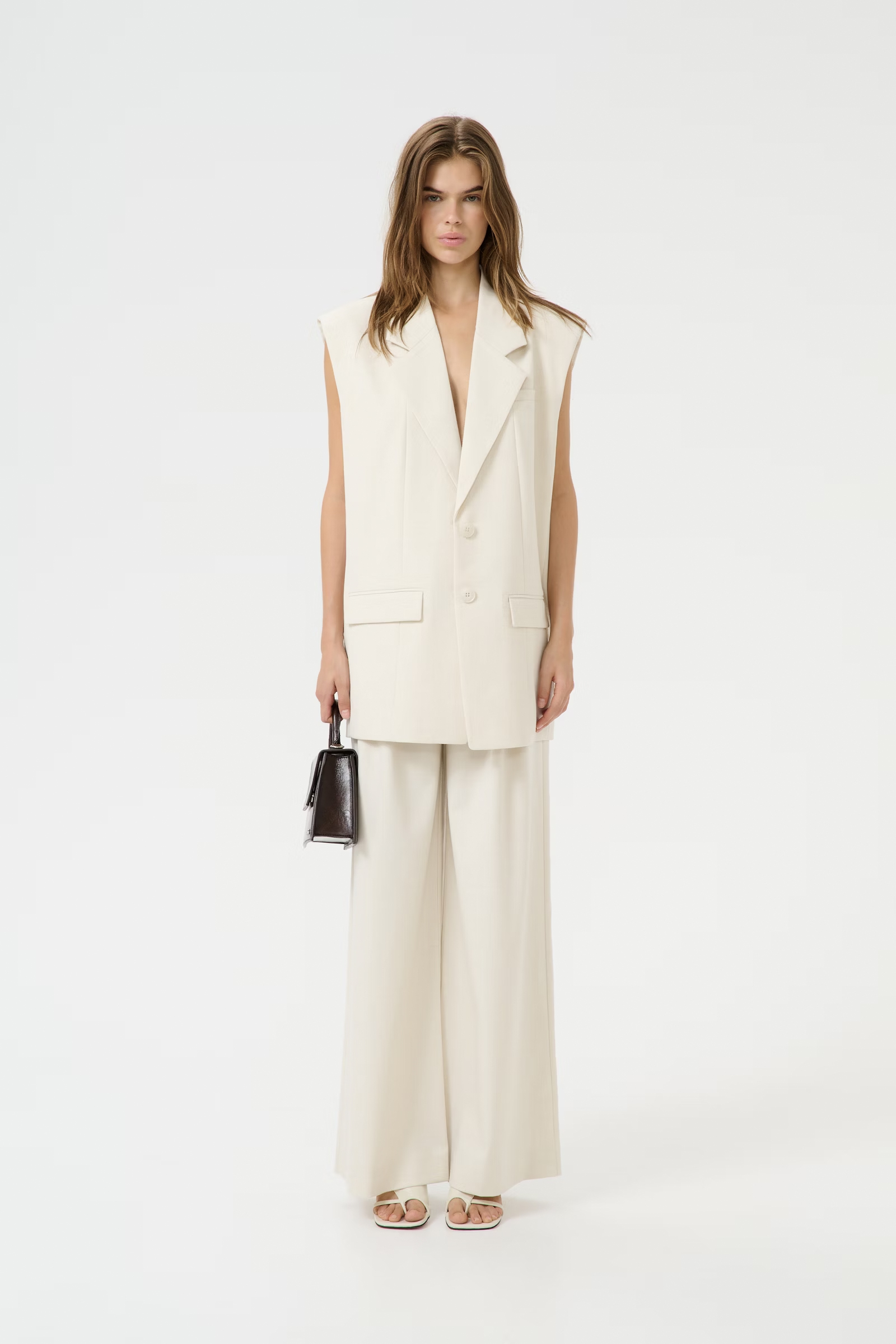 Dames broek ecru