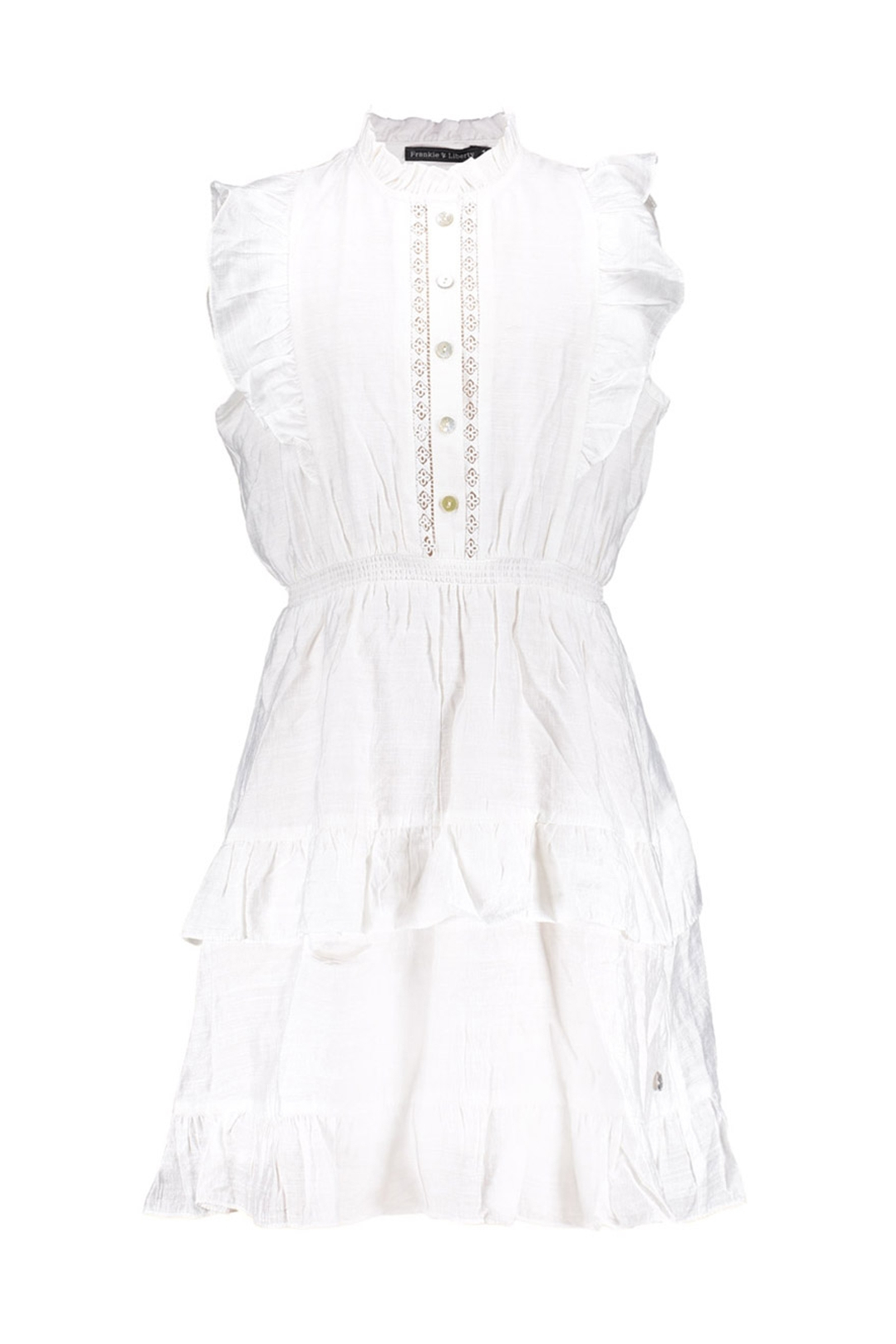 Frankie & Liberty Rosette dress Wit-1 1