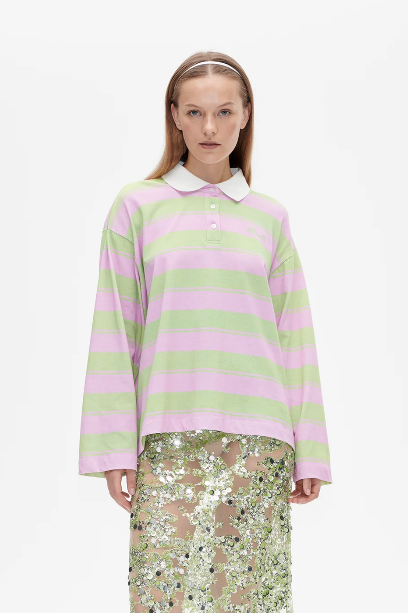 Dames t-shirt lange mouw groen