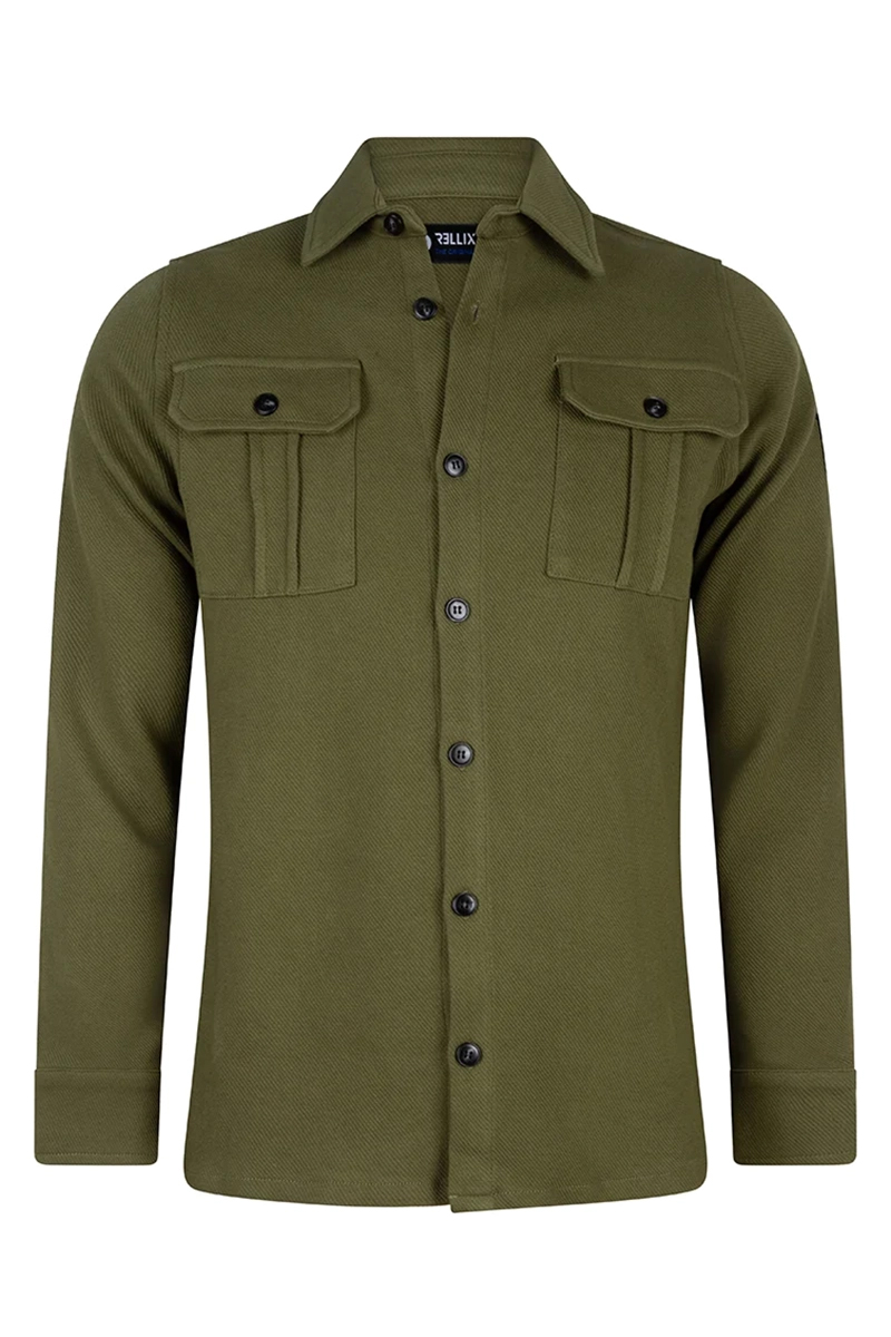 Rellix shirt jacket twill Groen-1 1