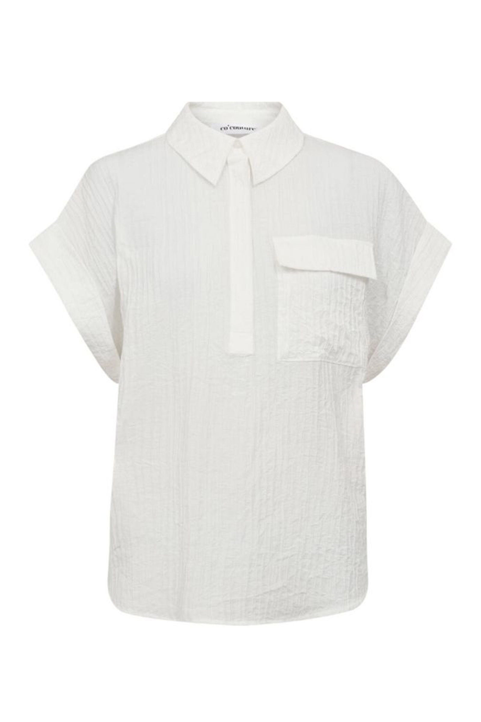 Dames blouse korte mouw ecru