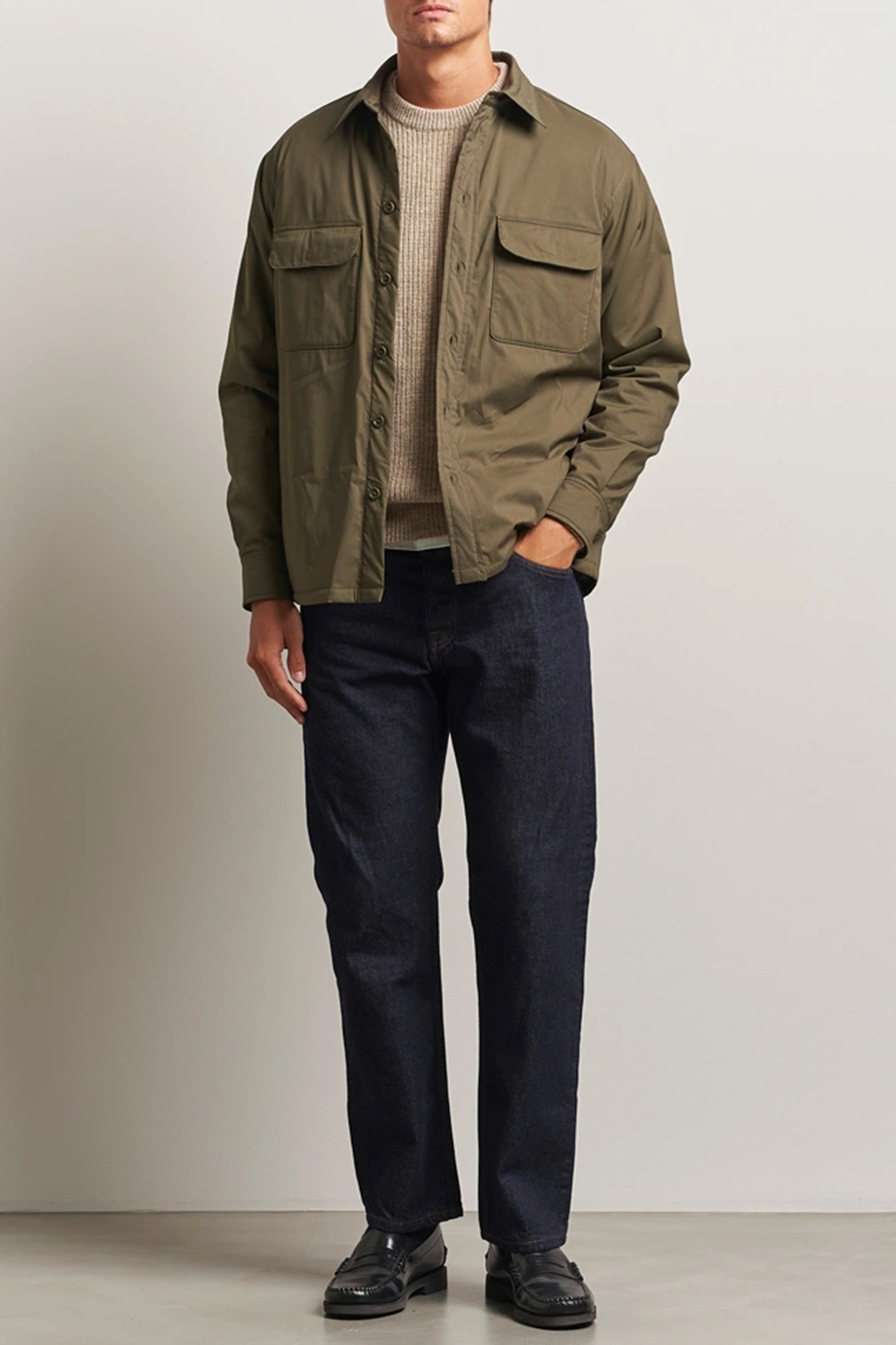 Heren overshirt groen