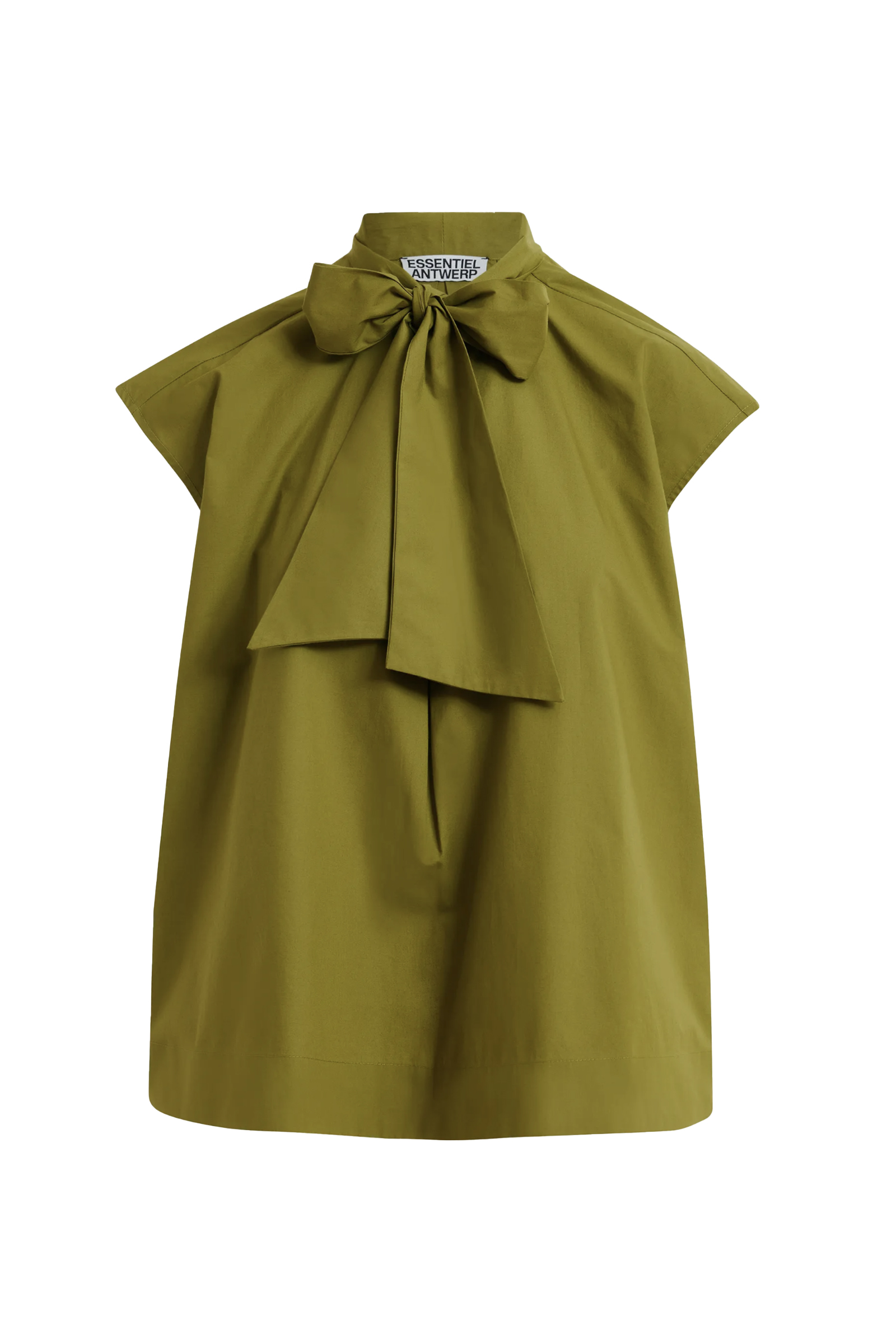 Dames blouse mouwloos groen