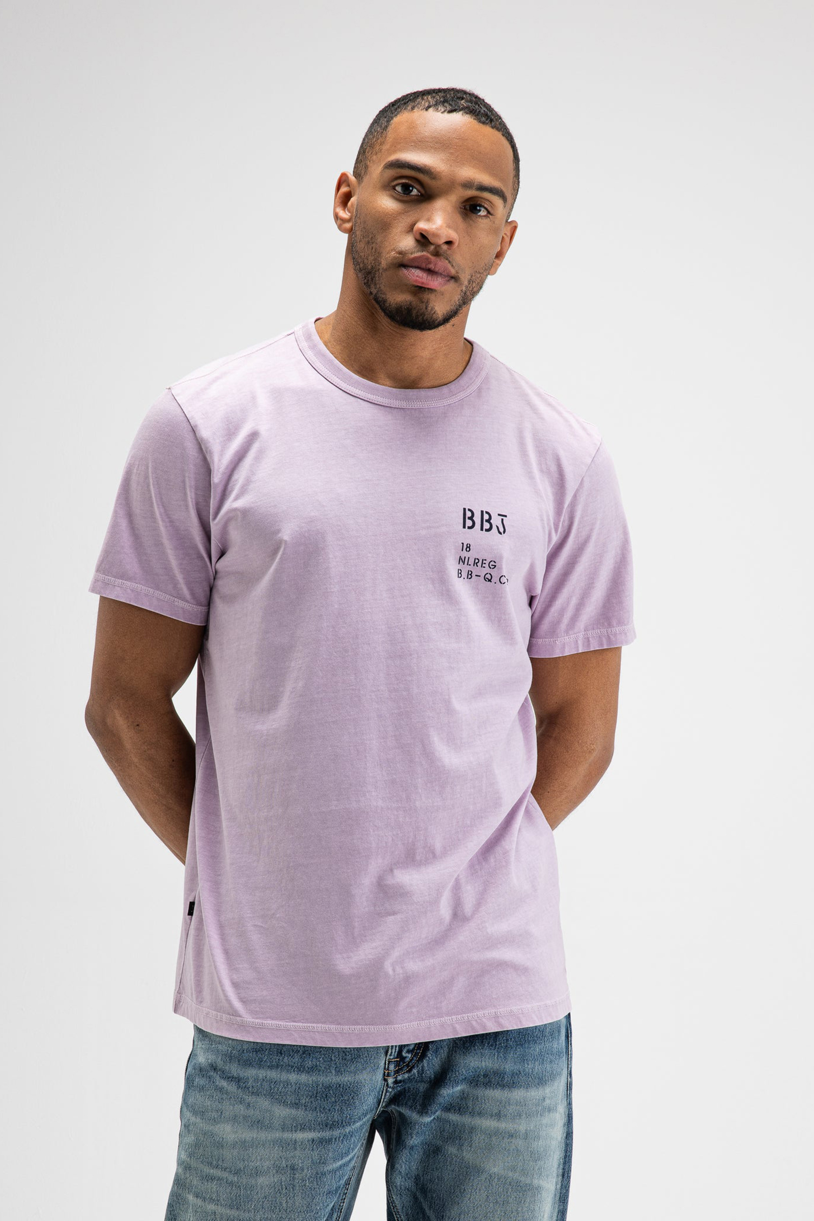 Heren t-shirt kortemouw blauw