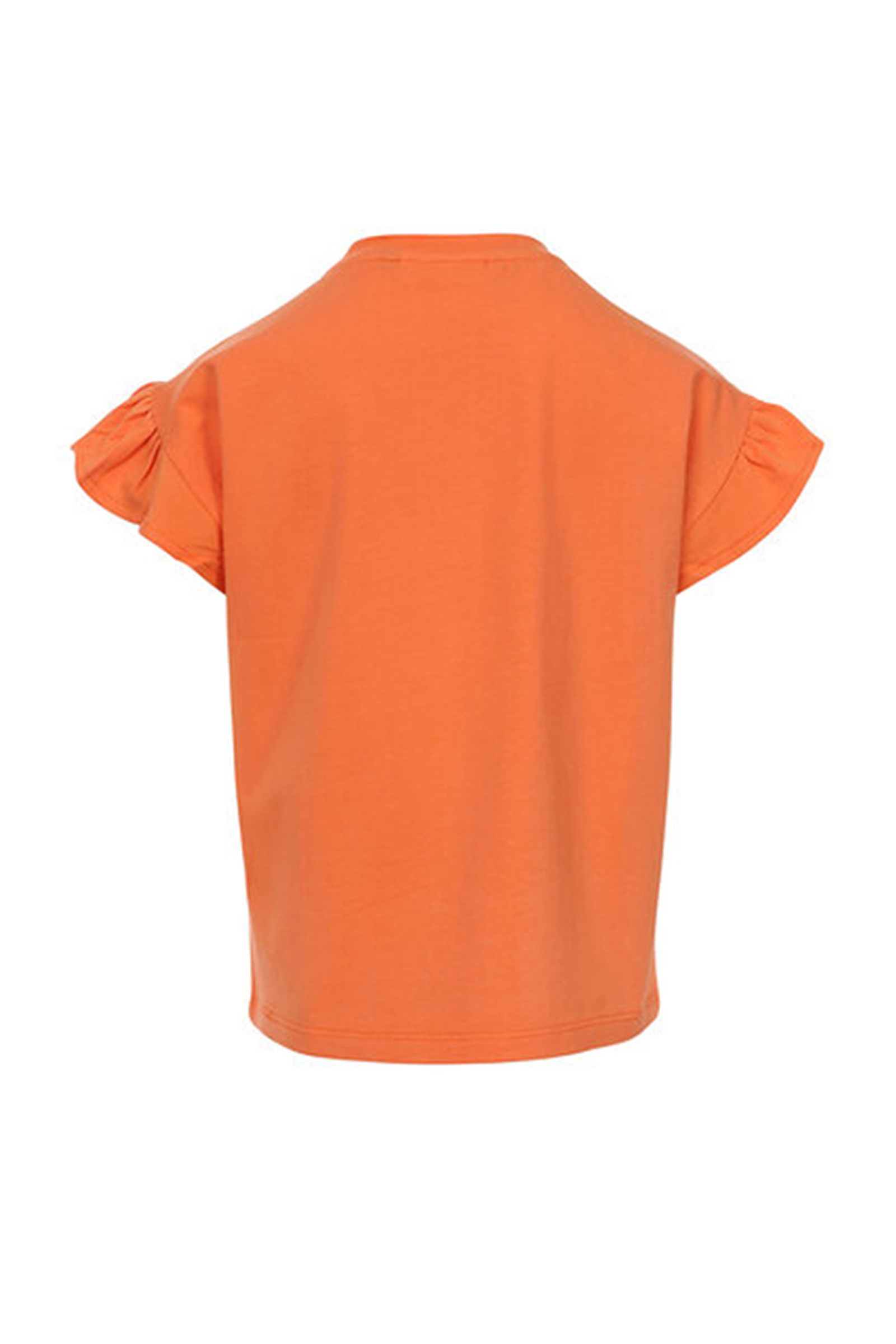Meisjes t-shirt korte mouw oranje