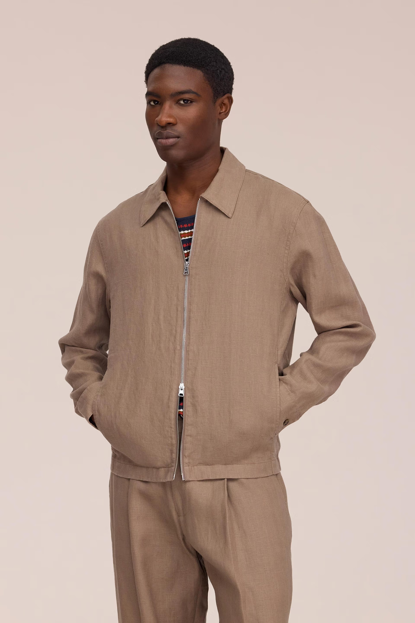 Heren overshirt bruin