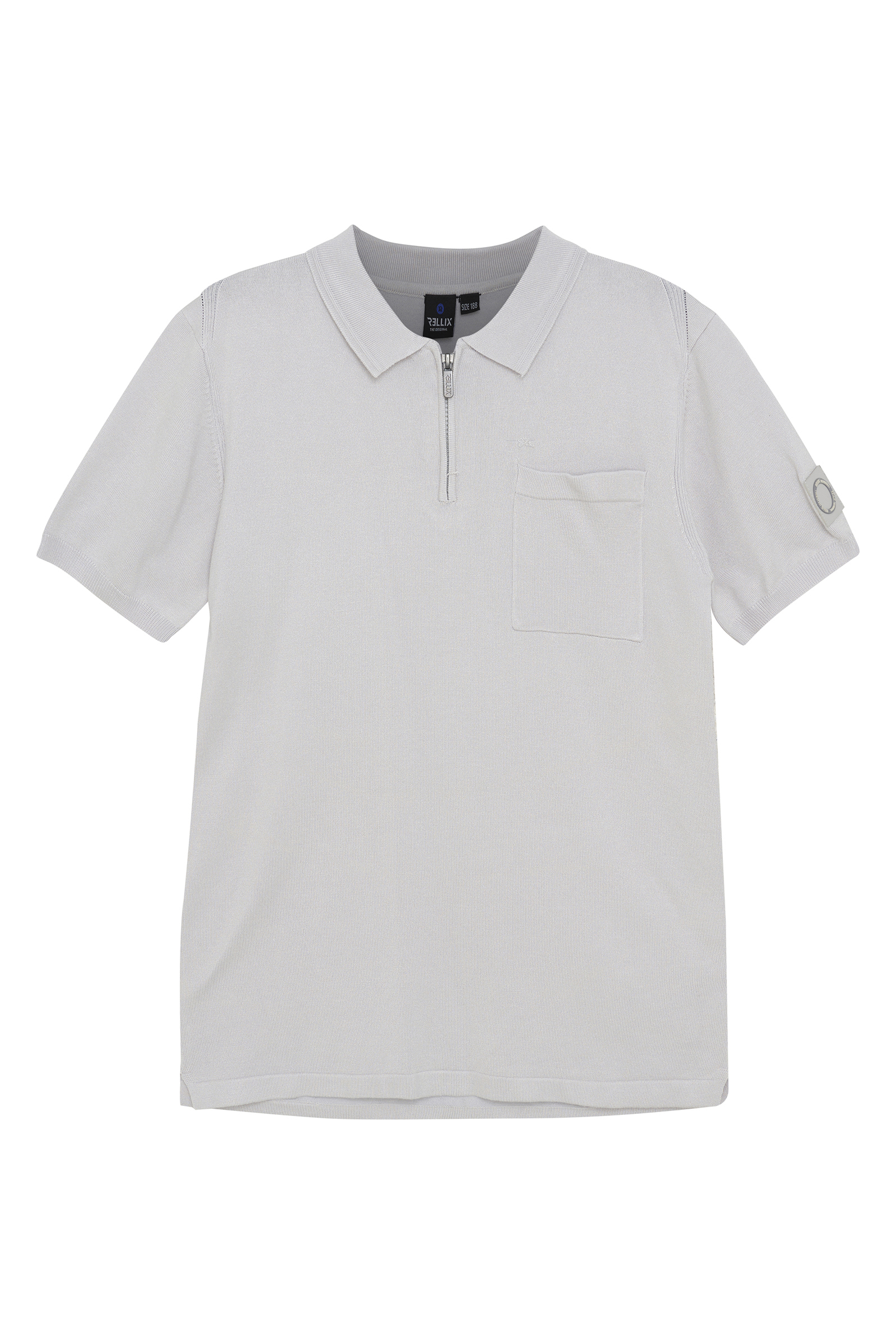 Rellix Polo knitted zip Grijs-1 1