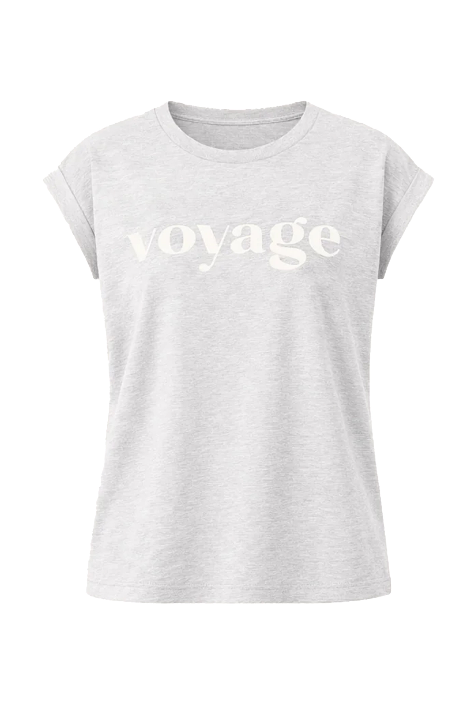 Dames t-shirt korte mouw grijs