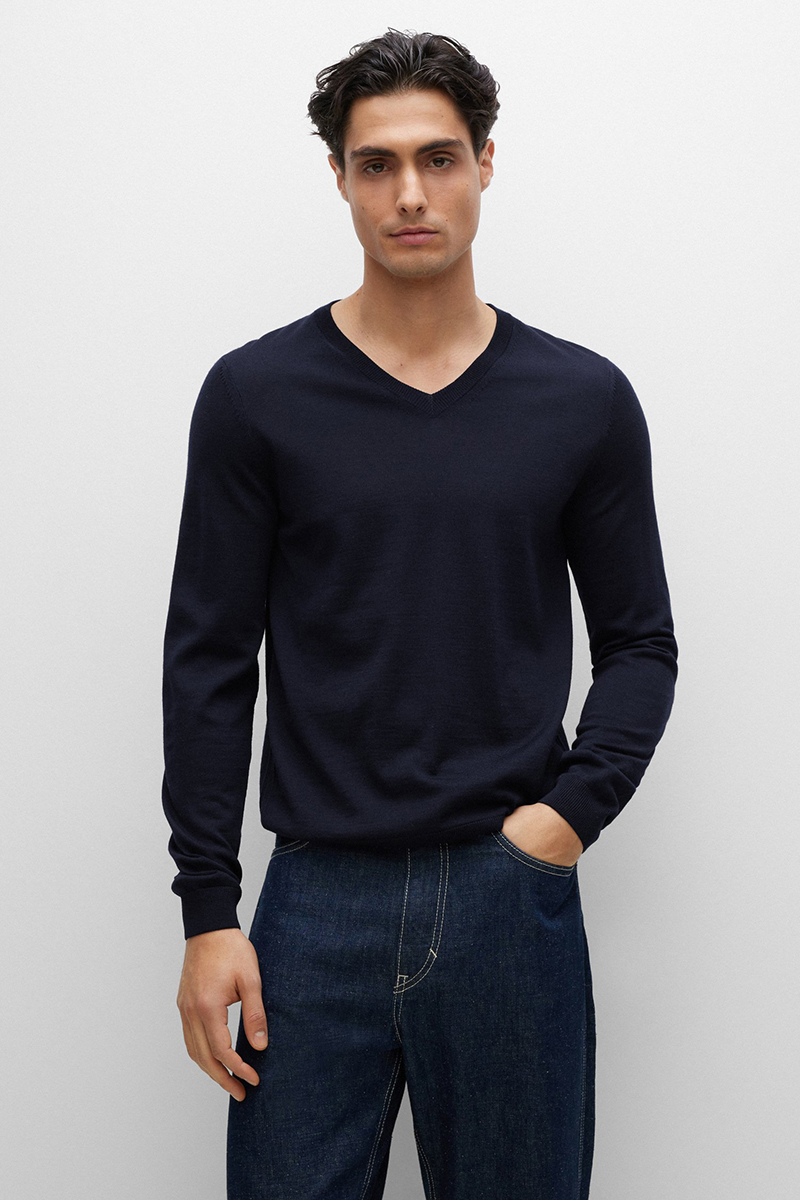 Heren trui blauw