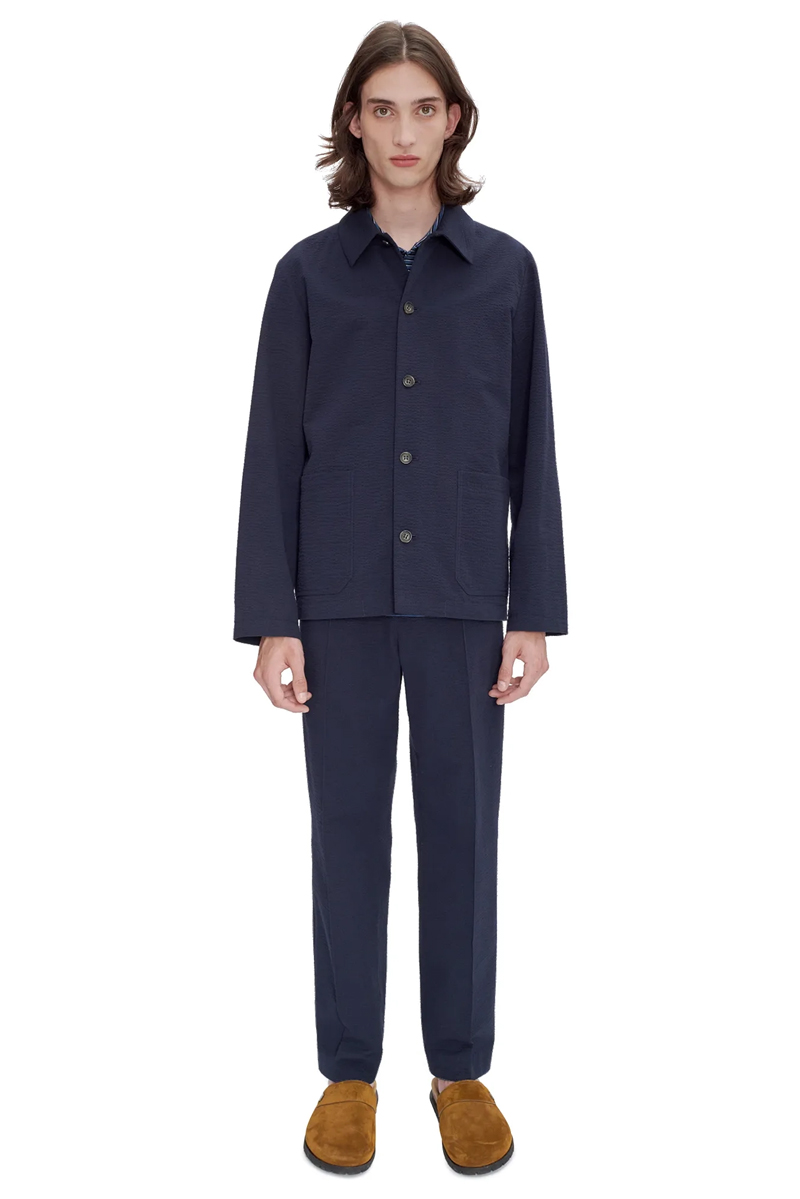 Heren overshirt blauw