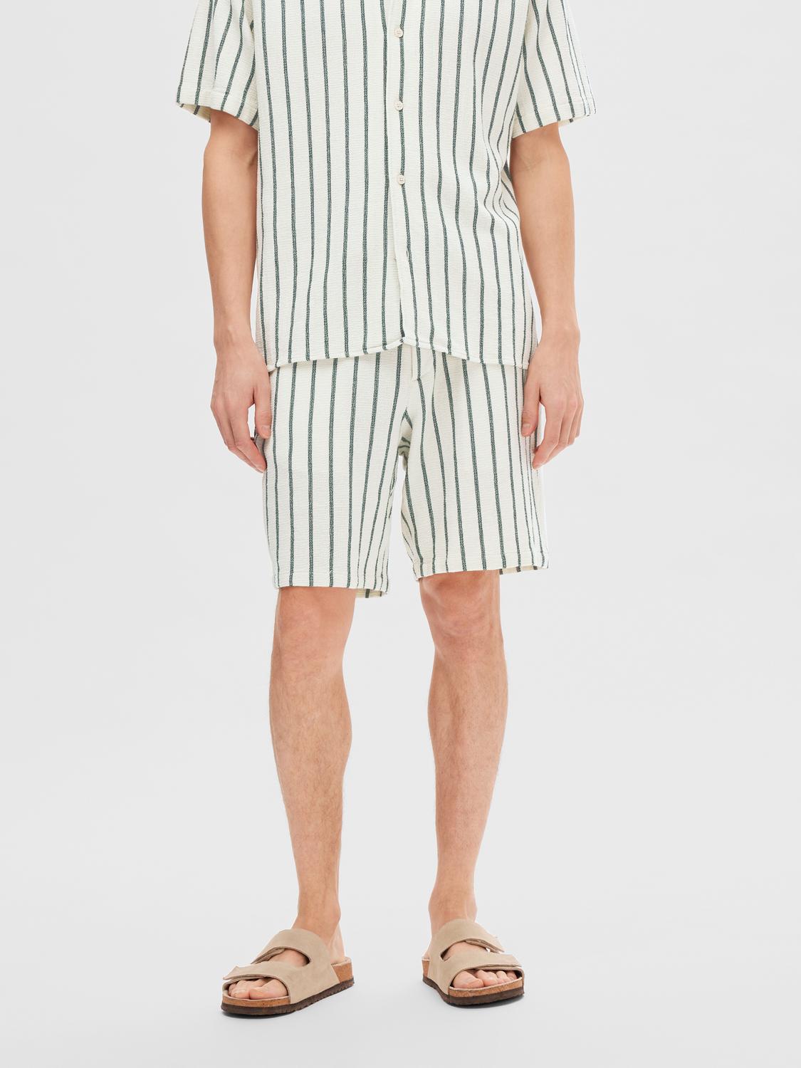Selected SLHREG-BRODY-SAL SHORTS 230396001-Eden/Stripes 4