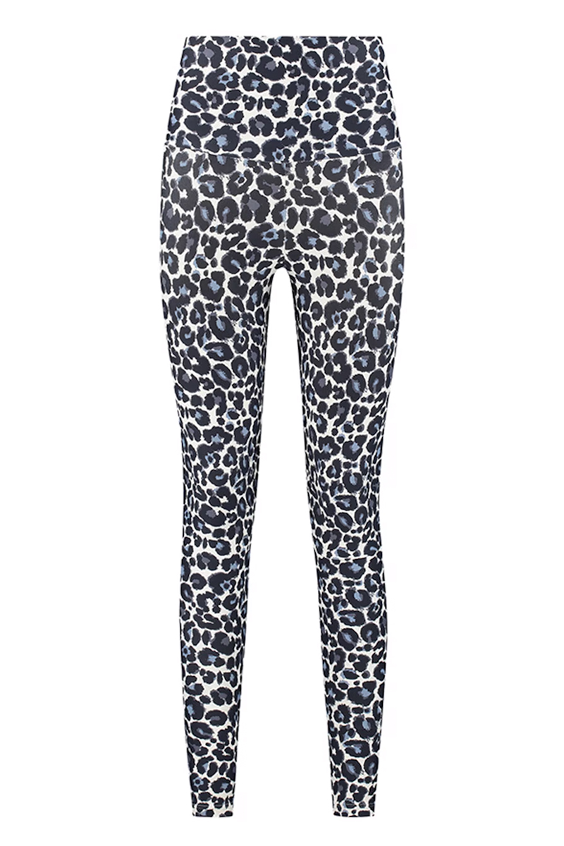 Fitness dames tight lang blauw