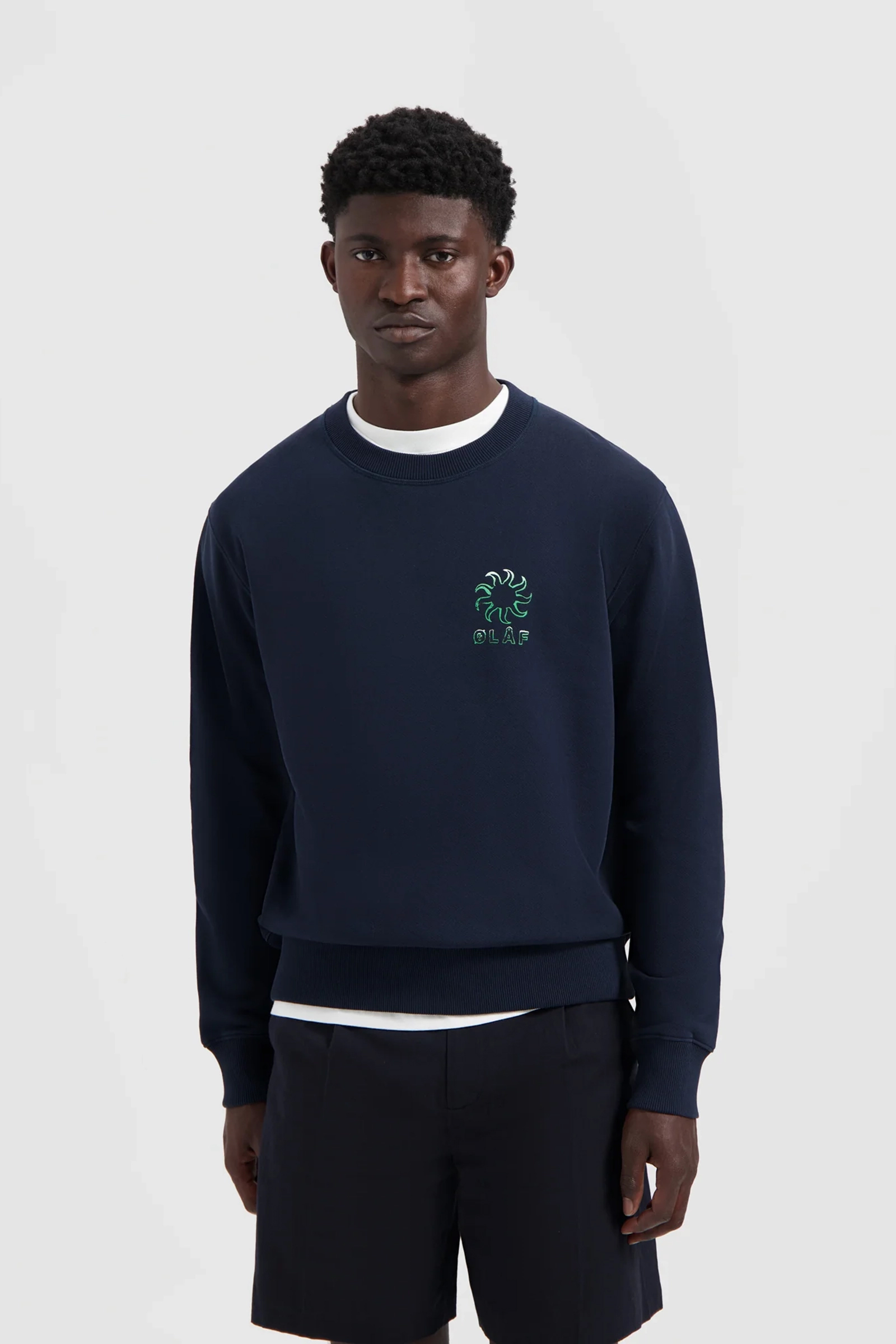 Olaf Hussein GRADIENT SUN CREWNECK Blauw 2