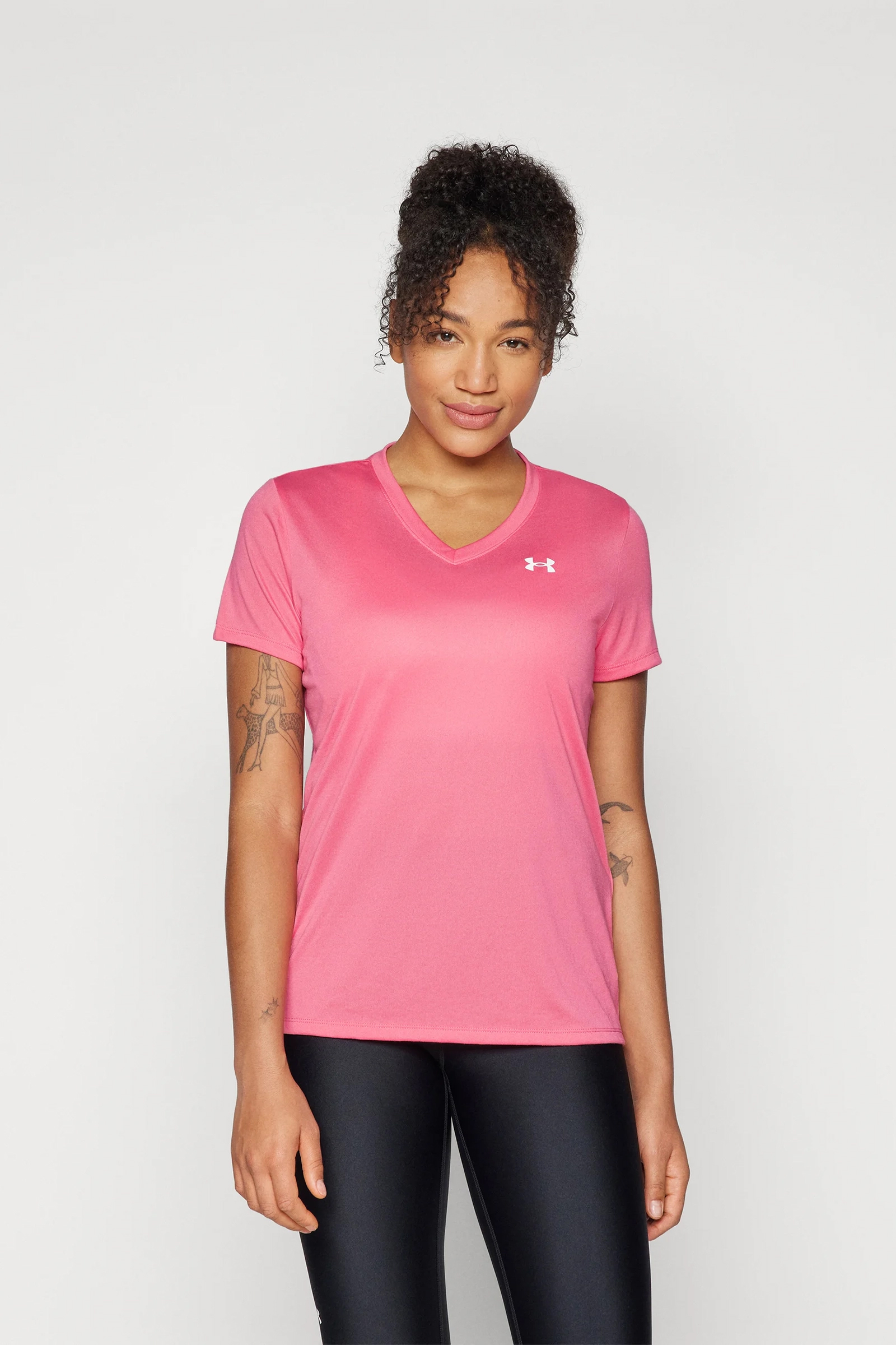 Fitness dames t-shirt km rose