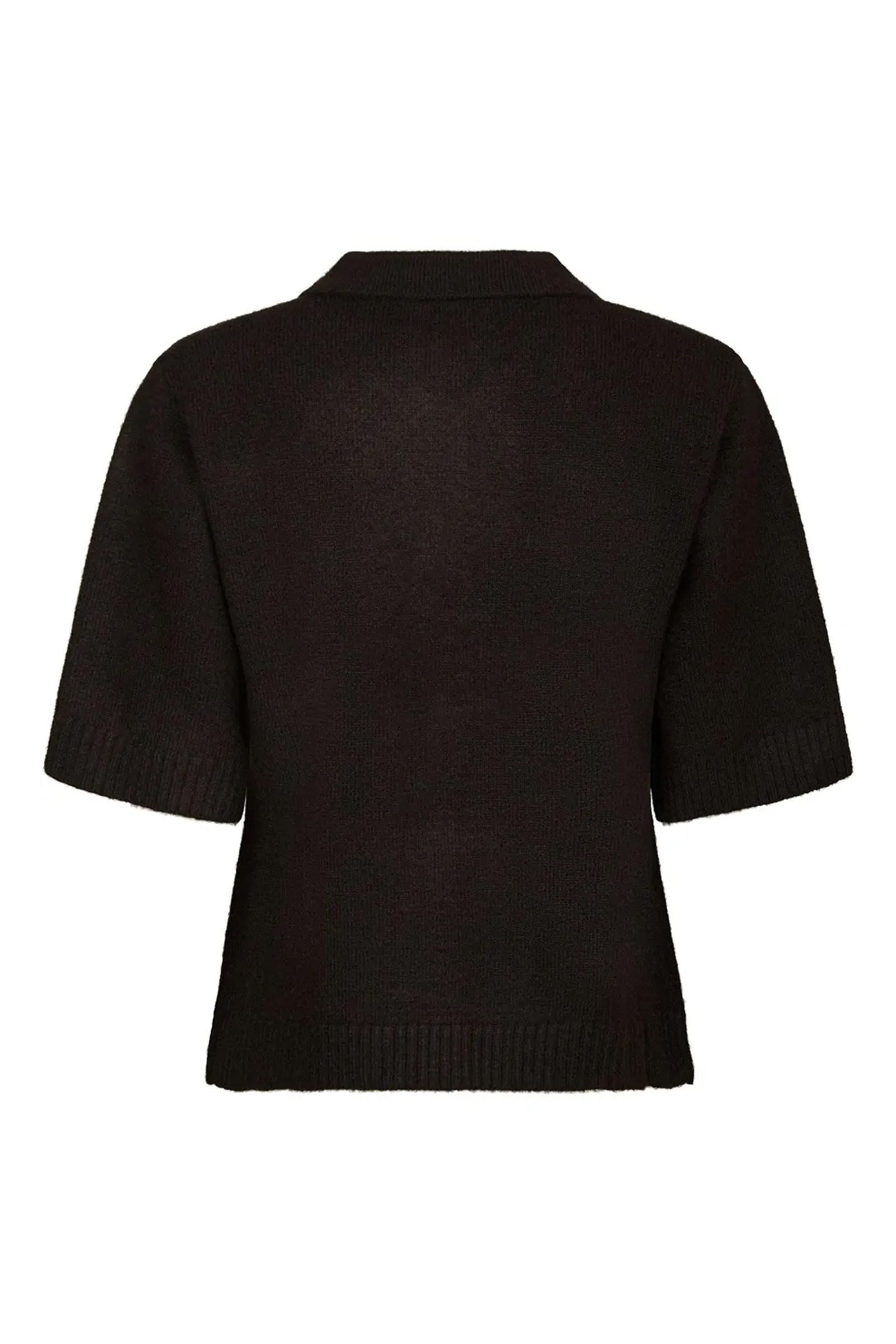 Dames blouse korte mouw bruin