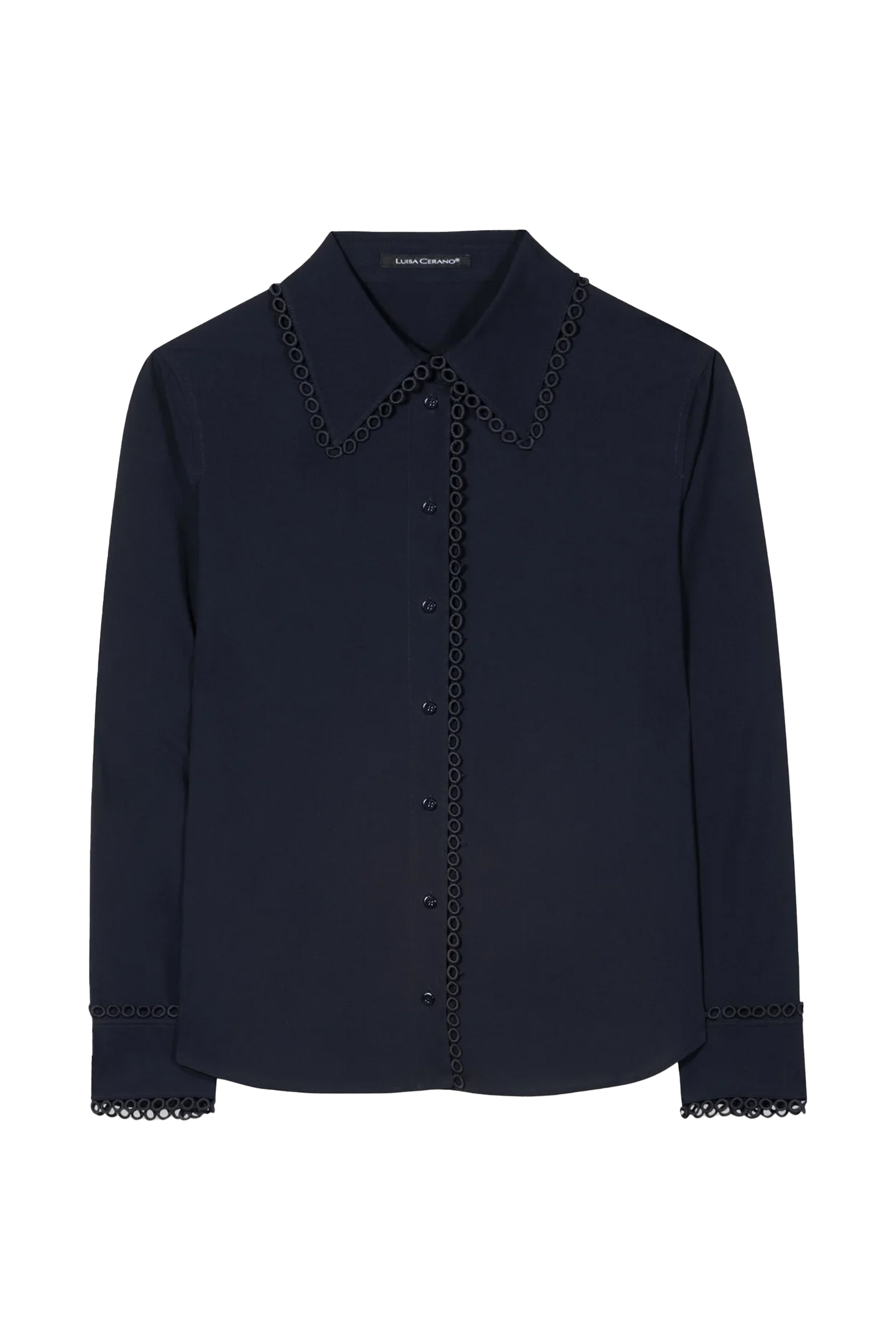 Dames blouse lange mouw blauw