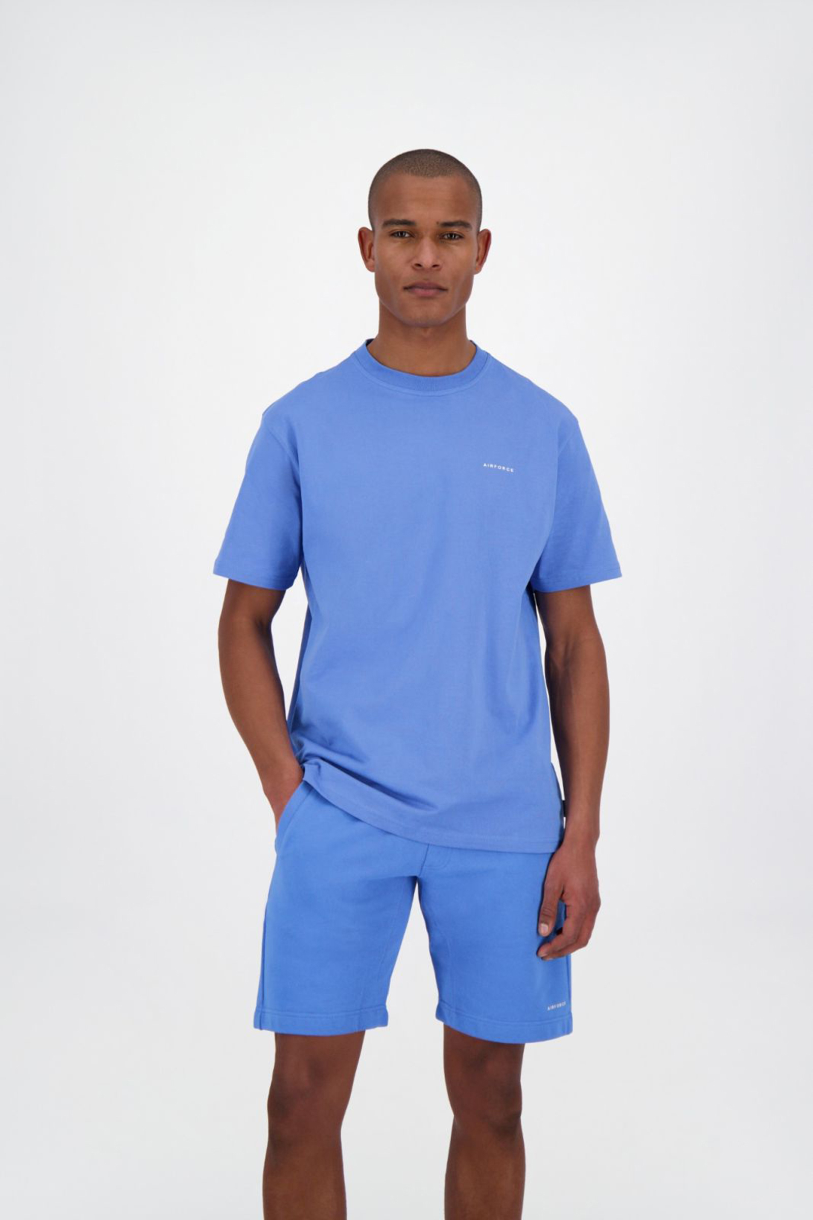 Heren t-shirt kortemouw blauw