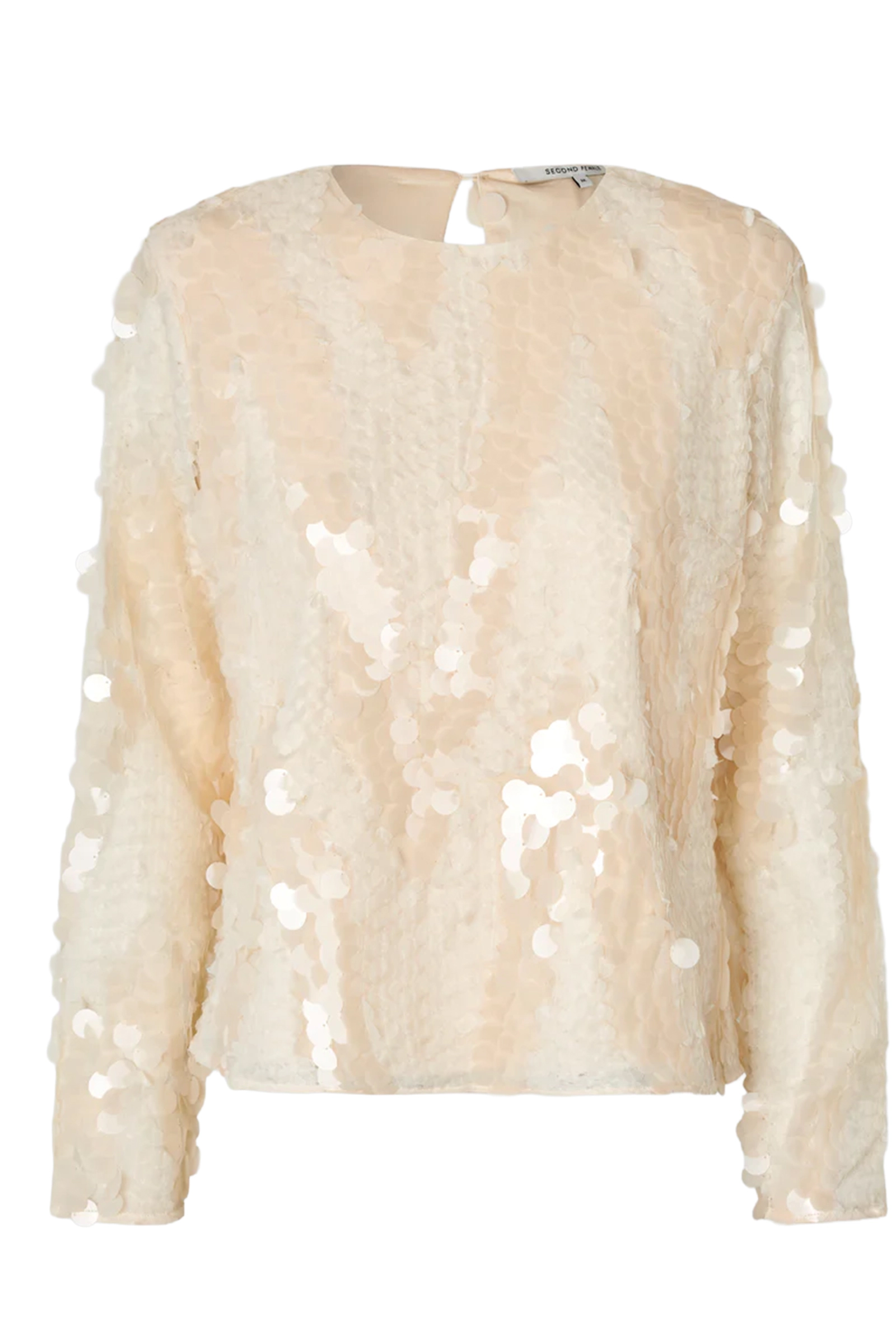 Dames blouse lange mouw ecru