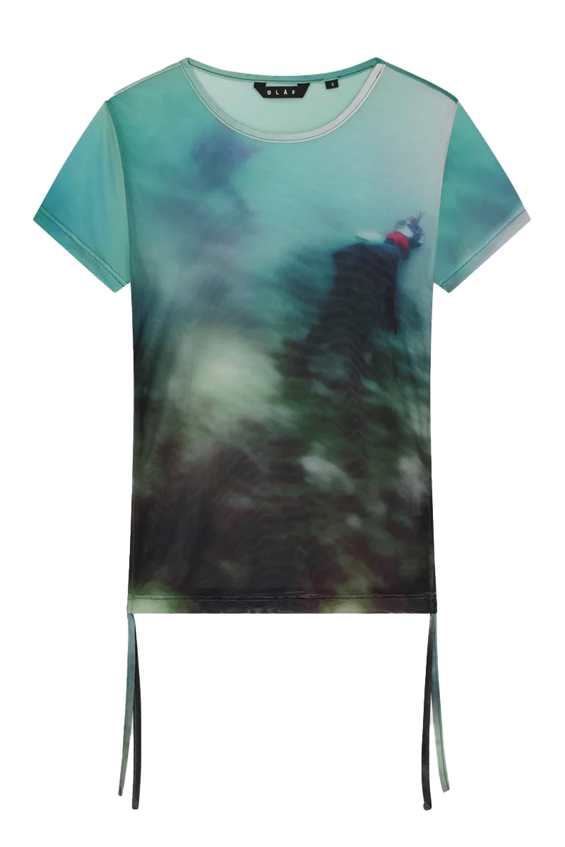 Dames t-shirt korte mouw groen