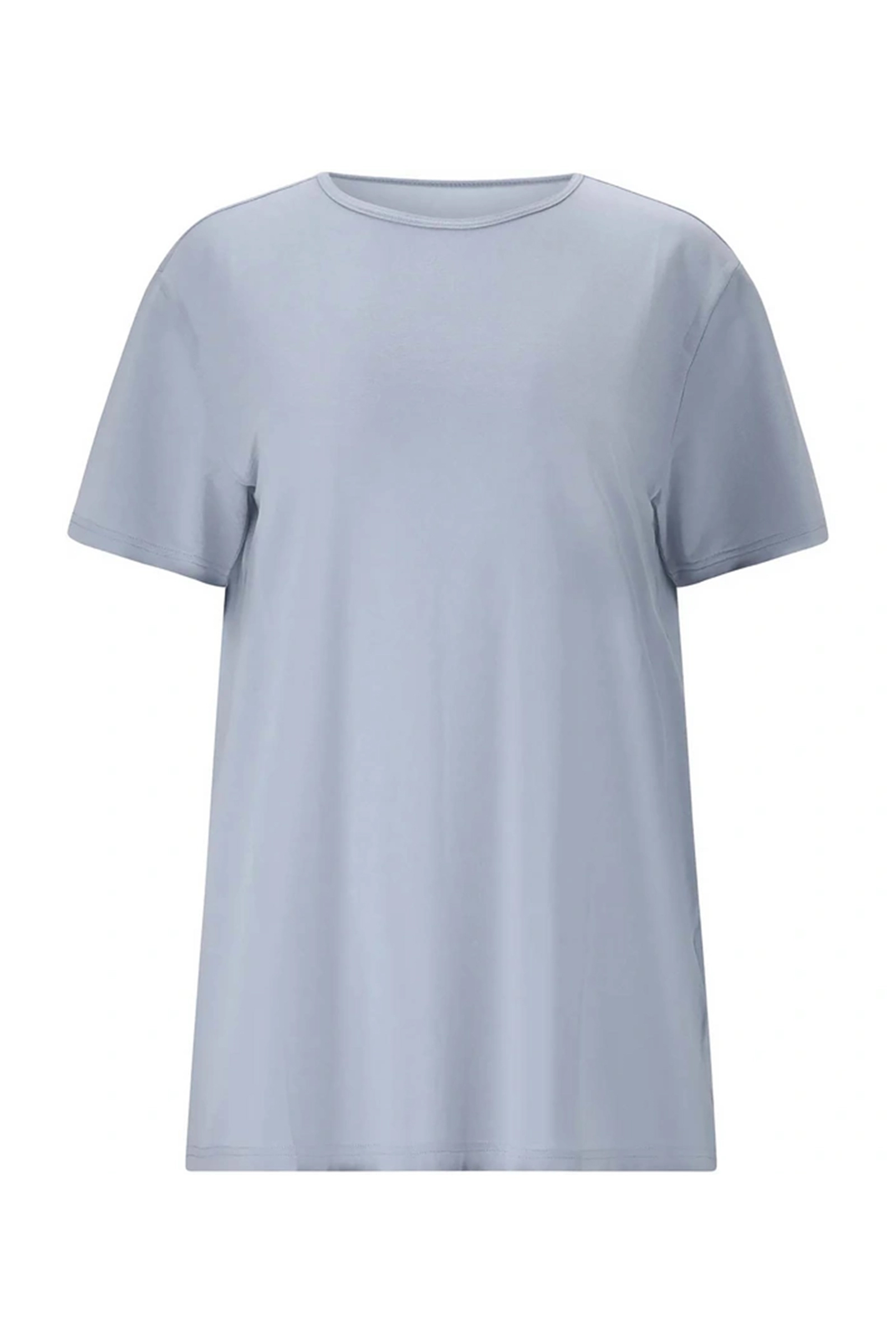 Fitness dames t-shirt km blauw