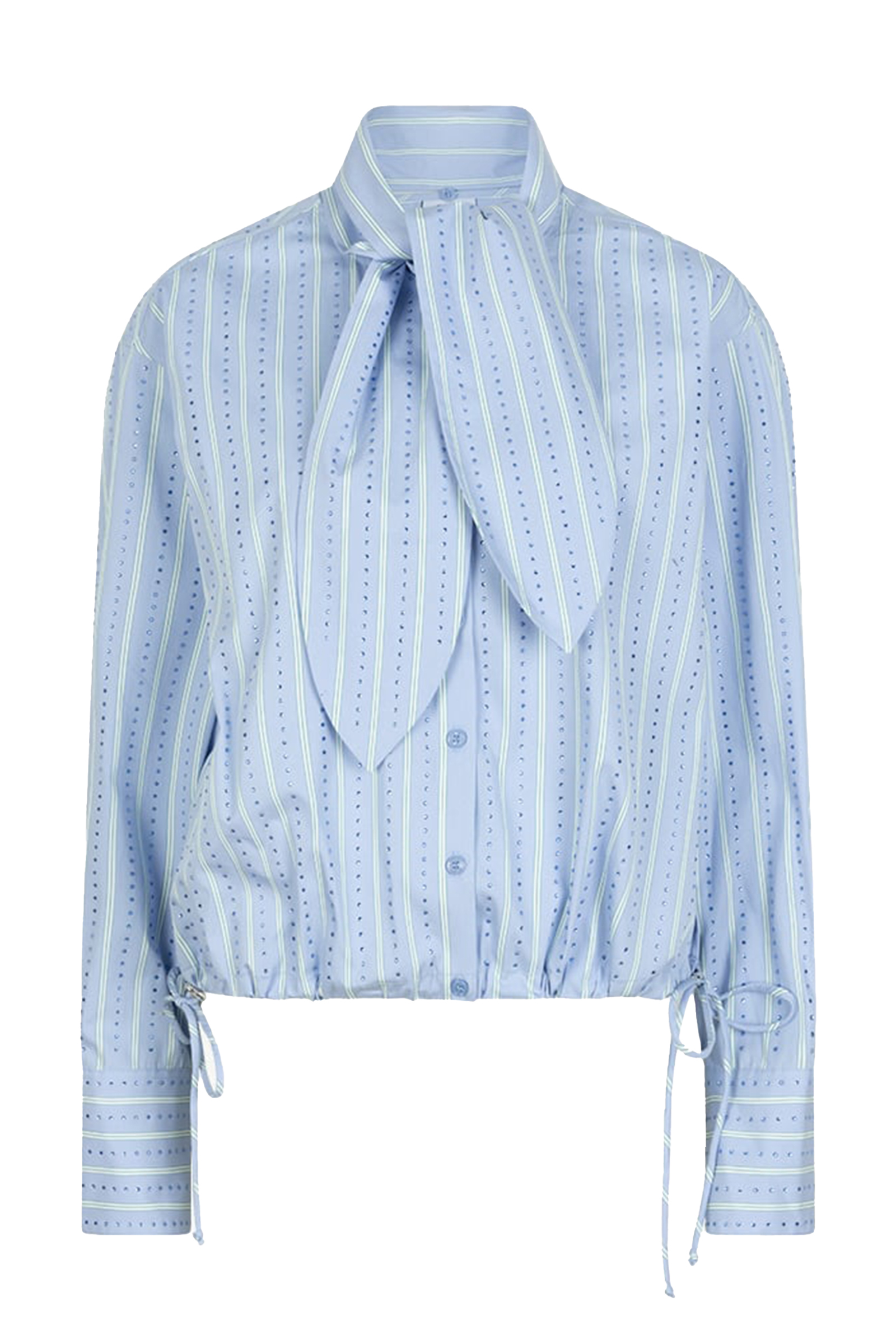 Dames blouse lange mouw blauw