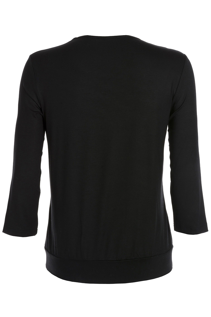 Frank Walder Shirt 3/4 Ärmel 00205191 Zwart-1 2