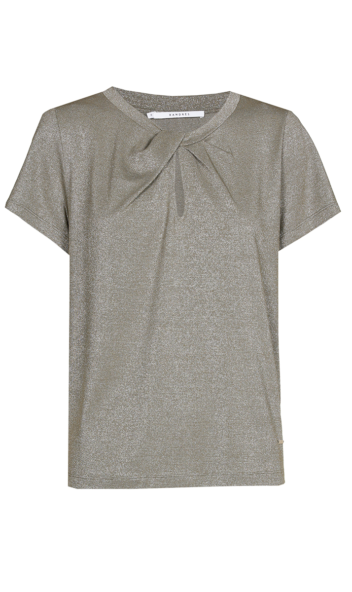 Dames t-shirt korte mouw grijs