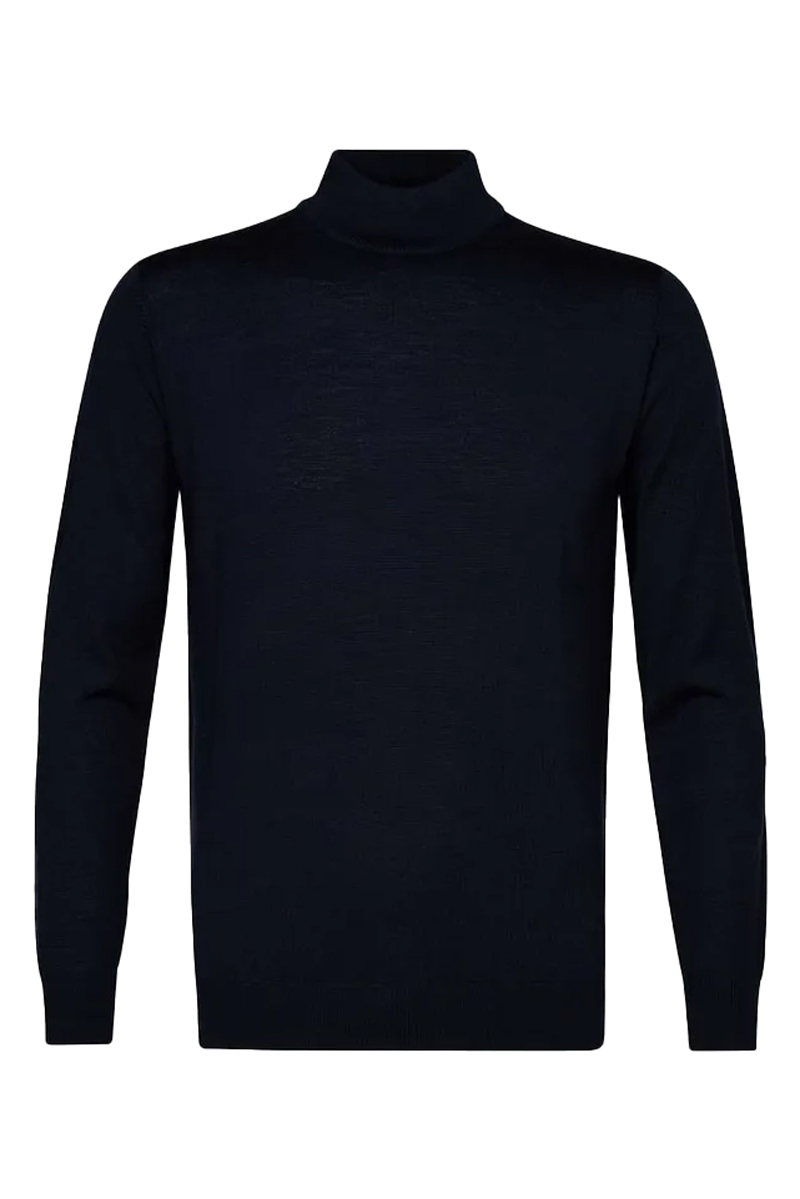 Profuomo PULLOVER ROLL NECK NAVY Blauw-1 1