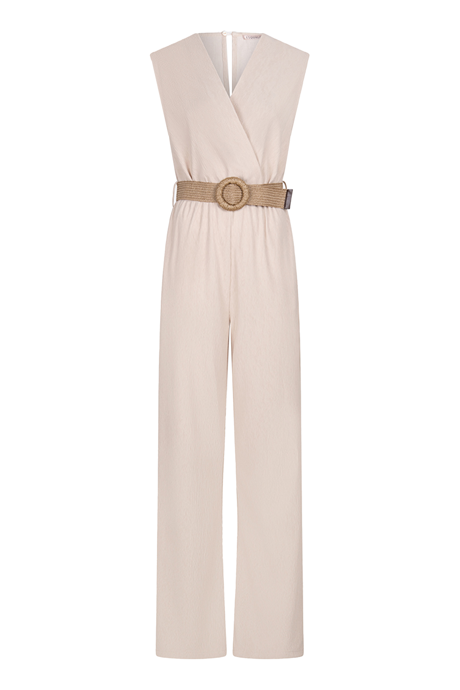 Esqualo Jumpsuit fancy crinkle bruin/beige-1 1