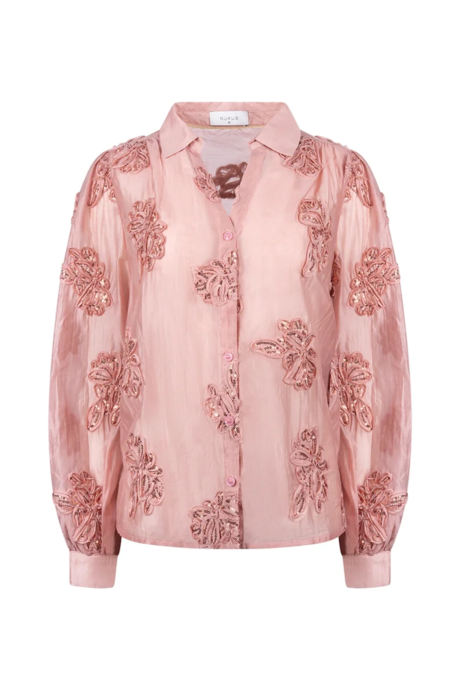 Dames blouse lange mouw rood