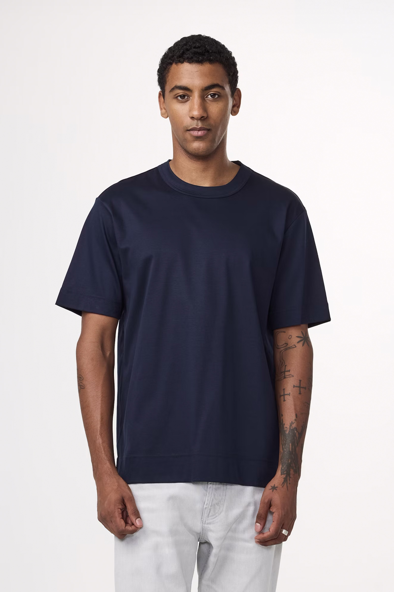 Heren polo korte mouw blauw