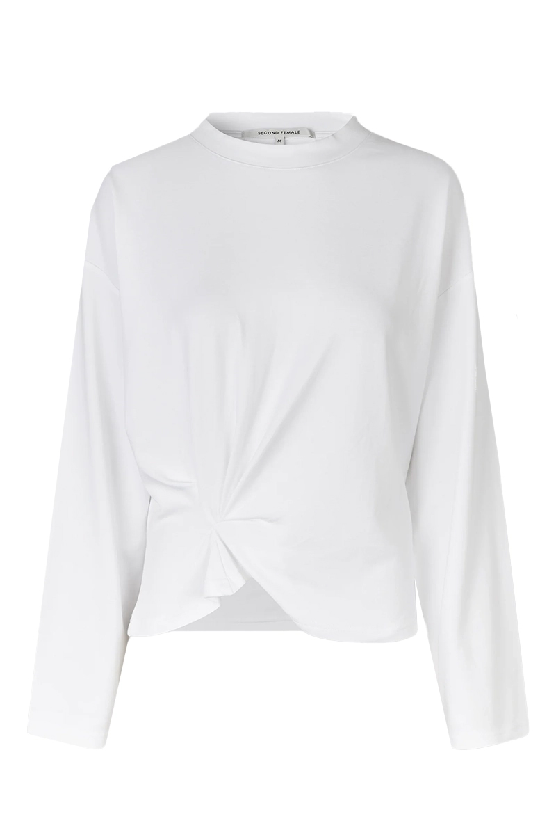 Dames t-shirt lange mouw wit