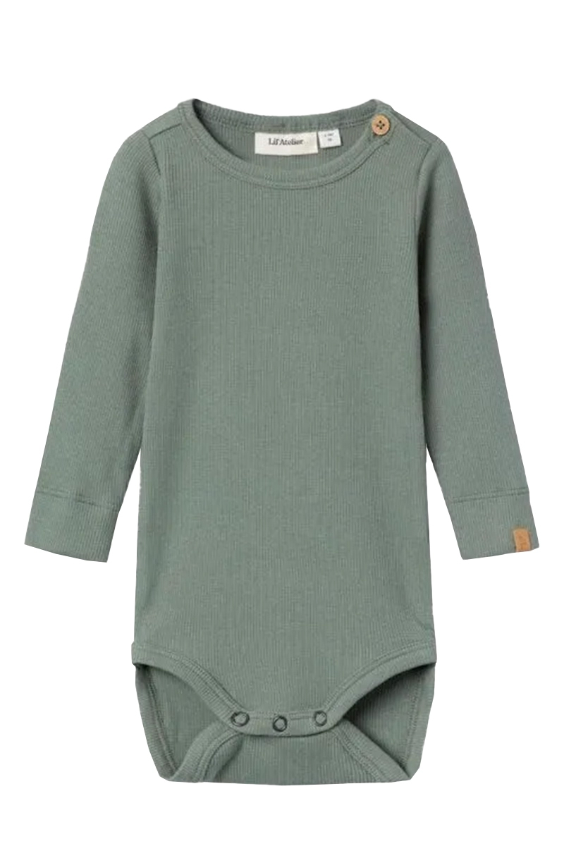 Baby romper lange mouw groen