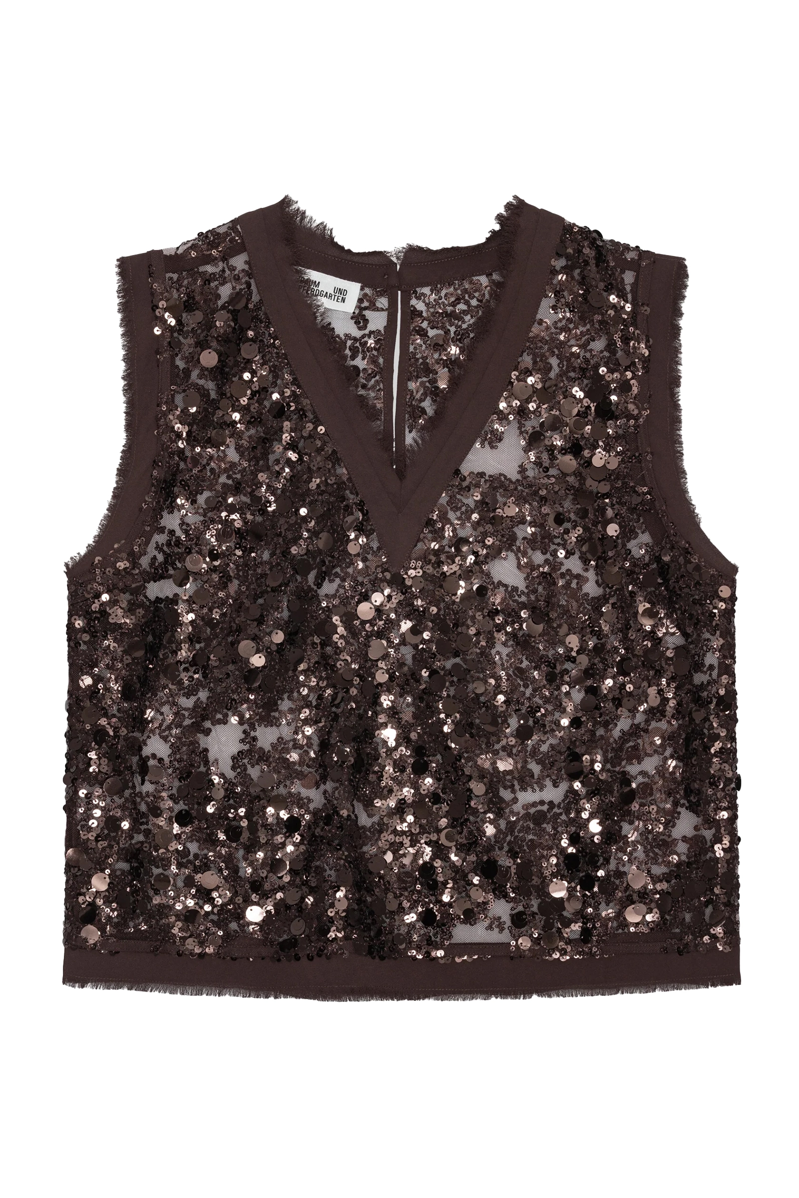 Dames top bruin