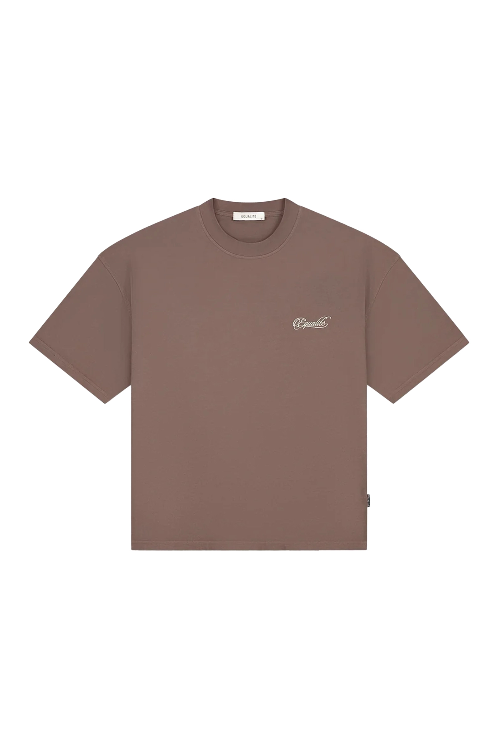 Heren t-shirt kortemouw bruin