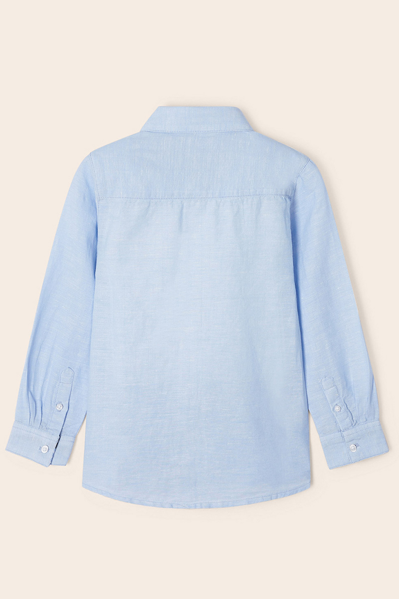 Mayoral Linen shirt Blauw-1 4