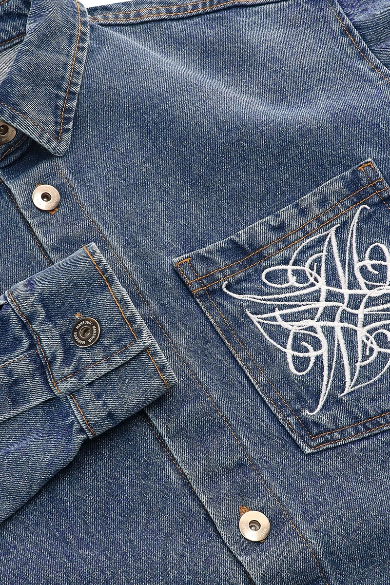 Heren overshirt blauw