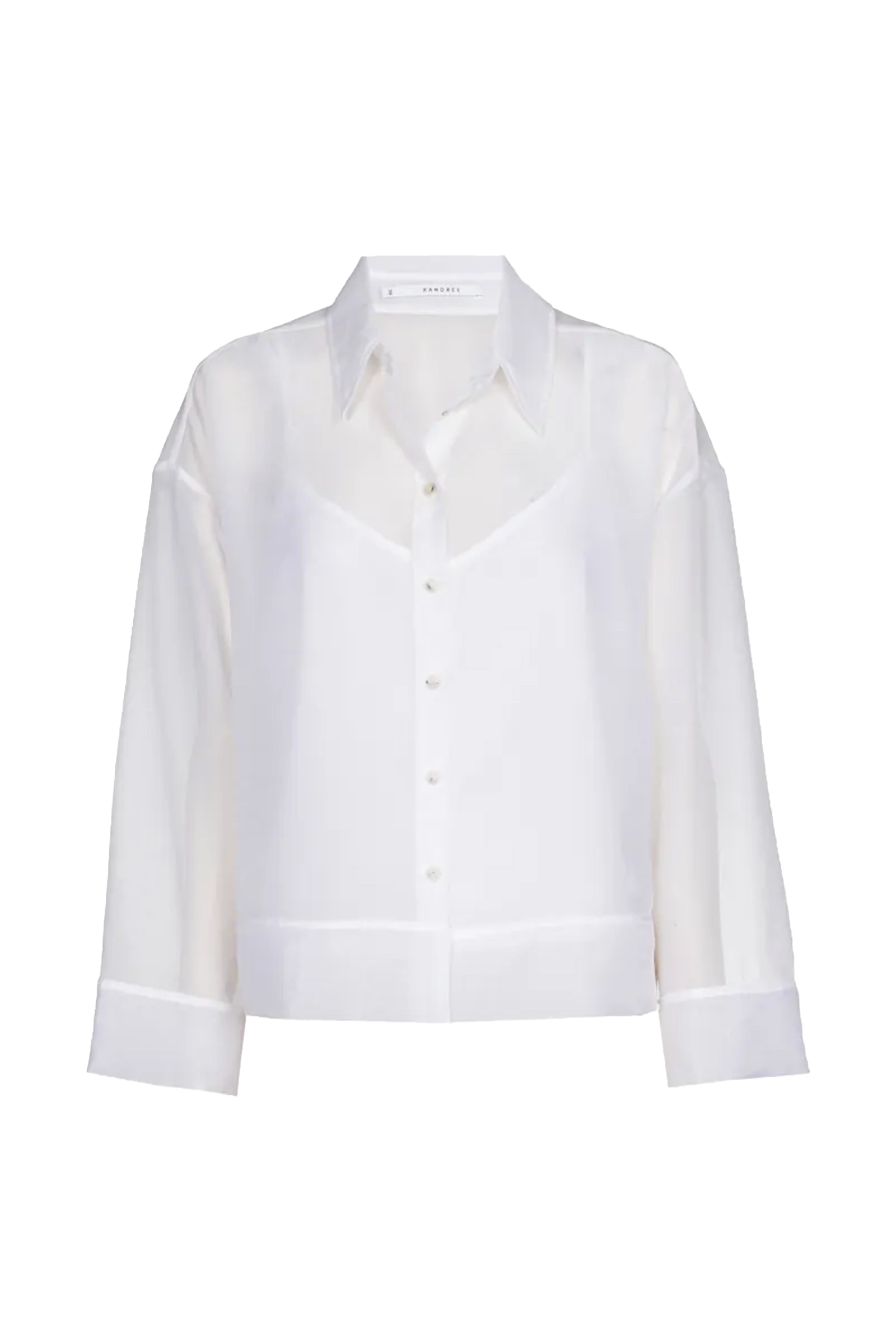 Dames blouse korte mouw wit