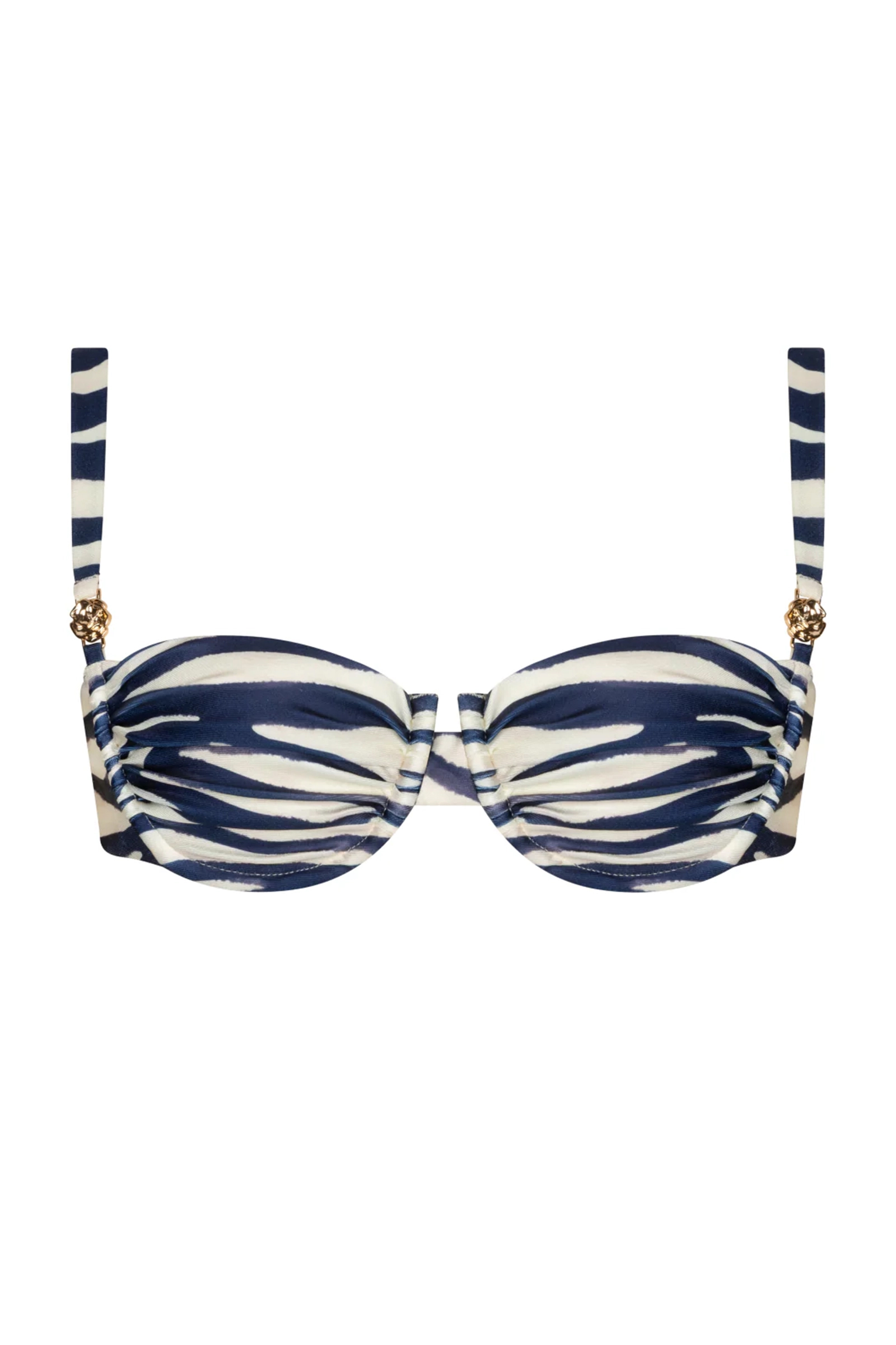Bad/beach dames bikini top blauw