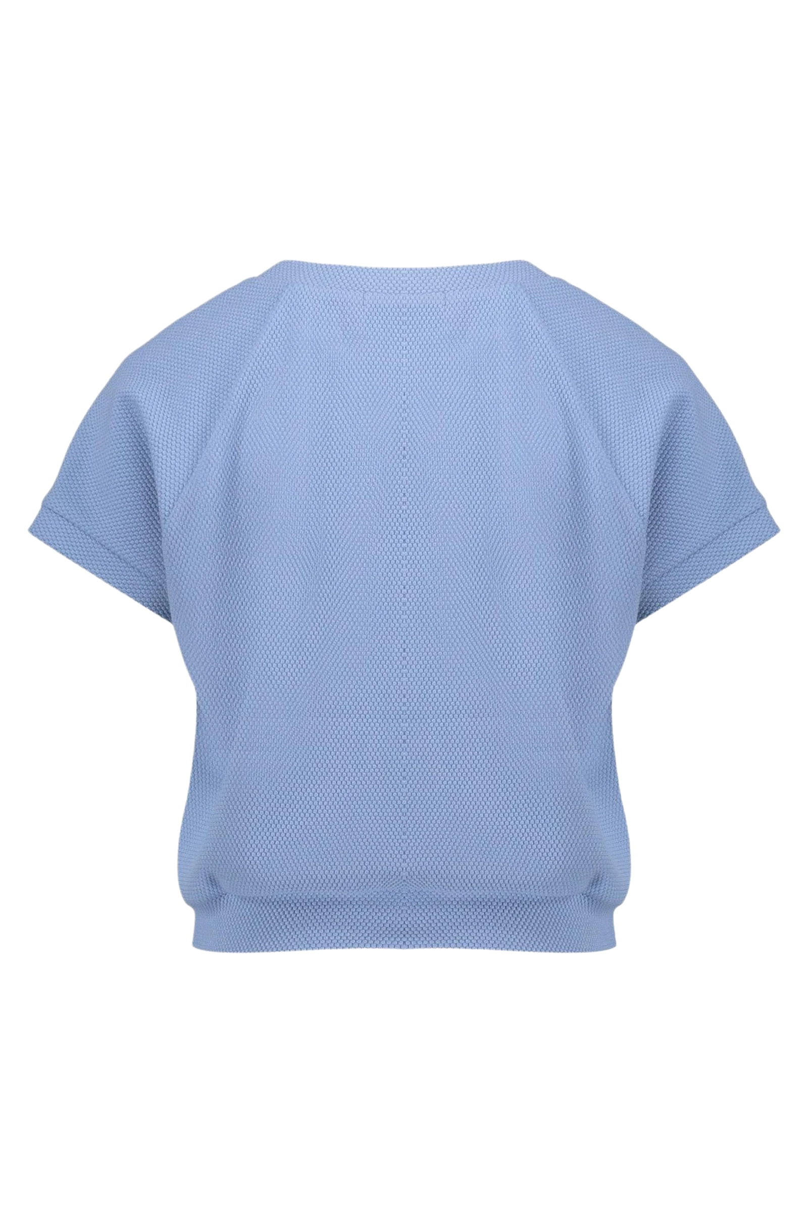 Meisjes blouse lange mouw blauw