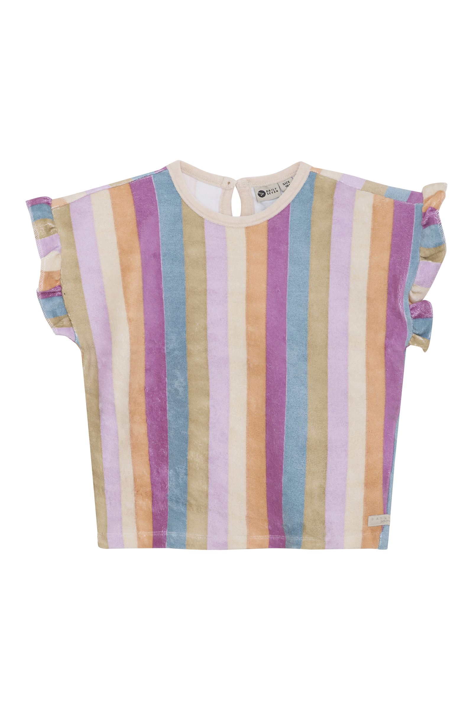 Daily7 Tshirt terry stripe Paars-1 1