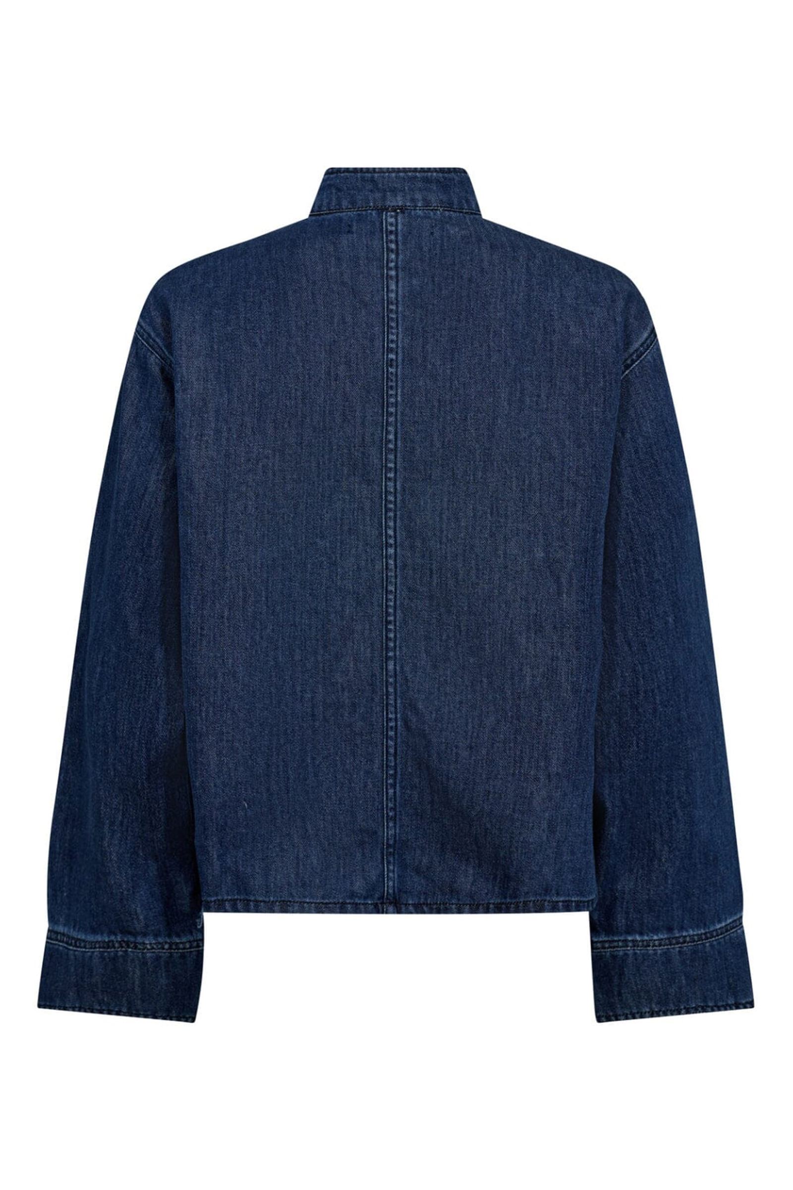 Dames blouse lange mouw blauw