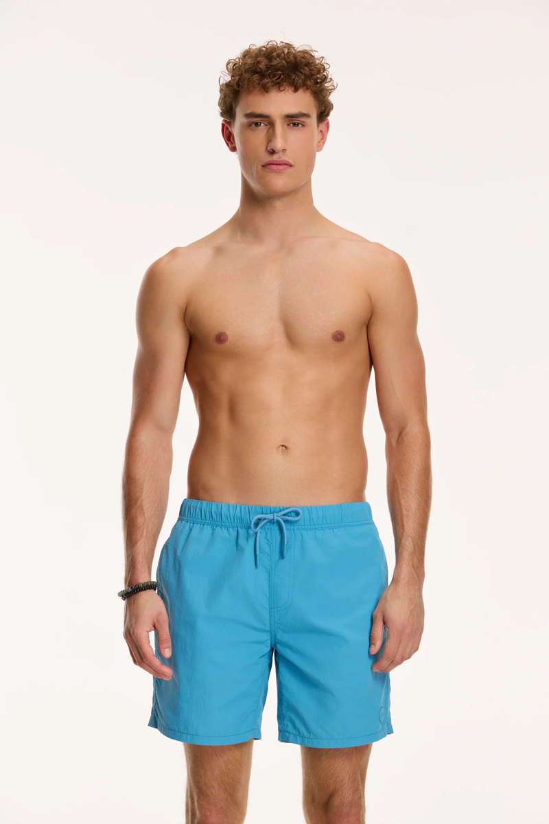 Bad/beach heren zwemshort blauw