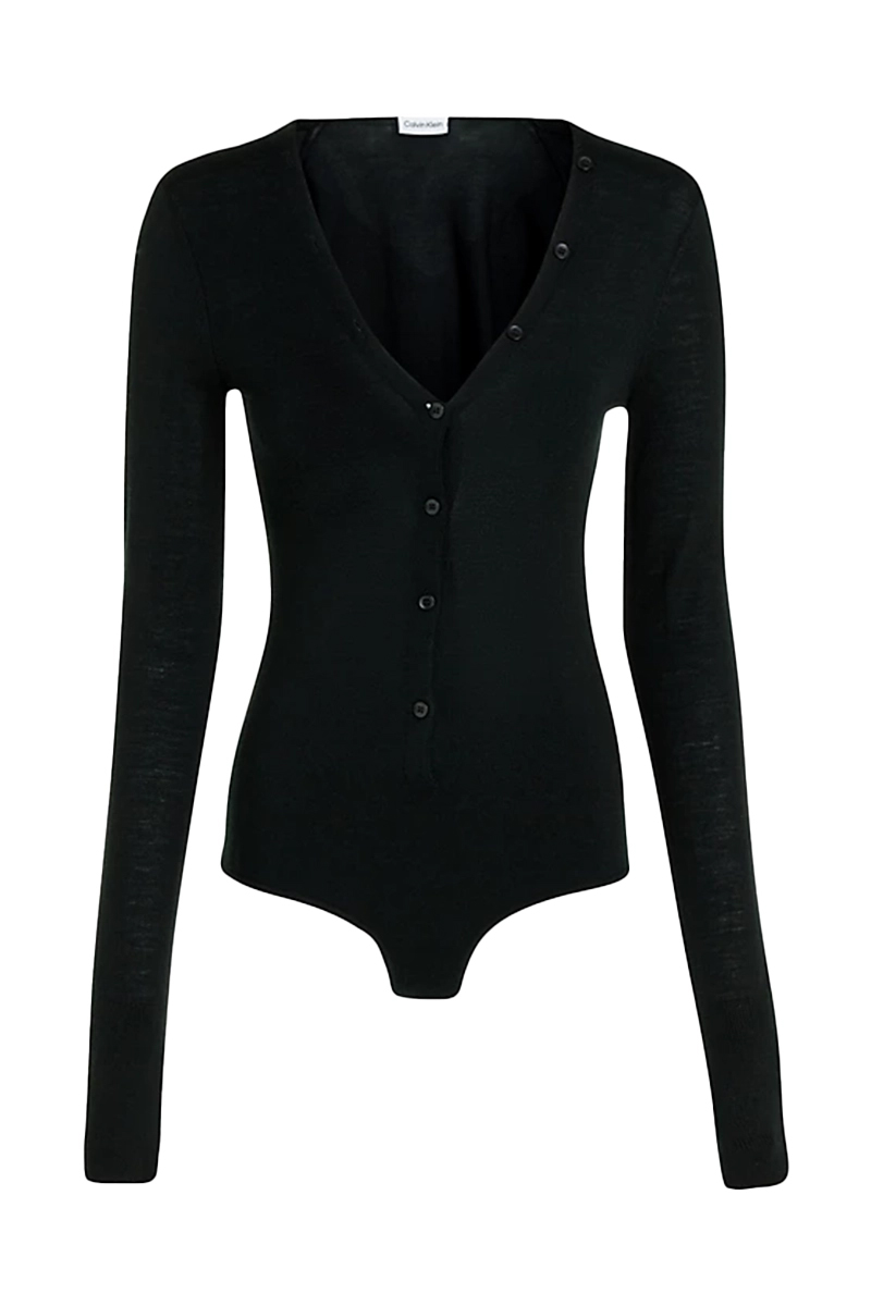 Dames t-shirt lange mouw zwart