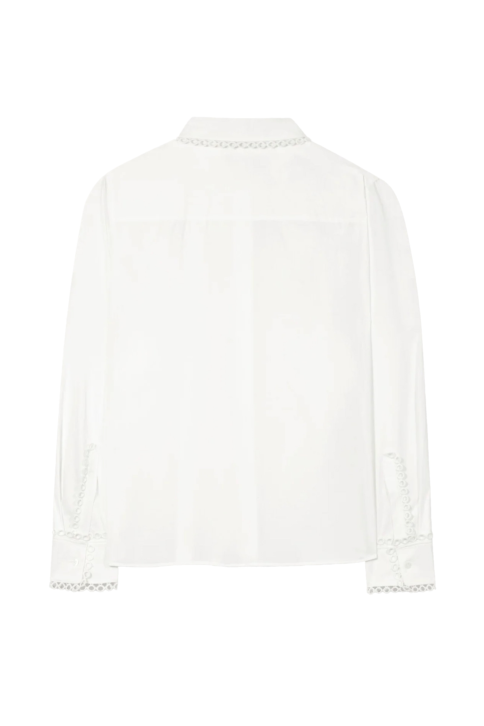 Dames blouse lange mouw wit