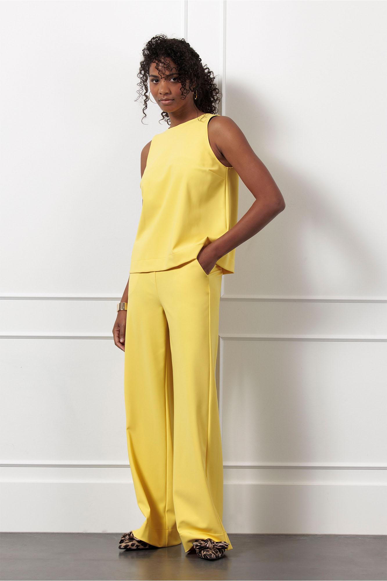 Studio Anneloes Lexie bonded trousers Geel-1 2